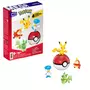 Figurines Pokémon Pikachu, Coiffeton, Poussacha, Chochodile à construire MEGA
