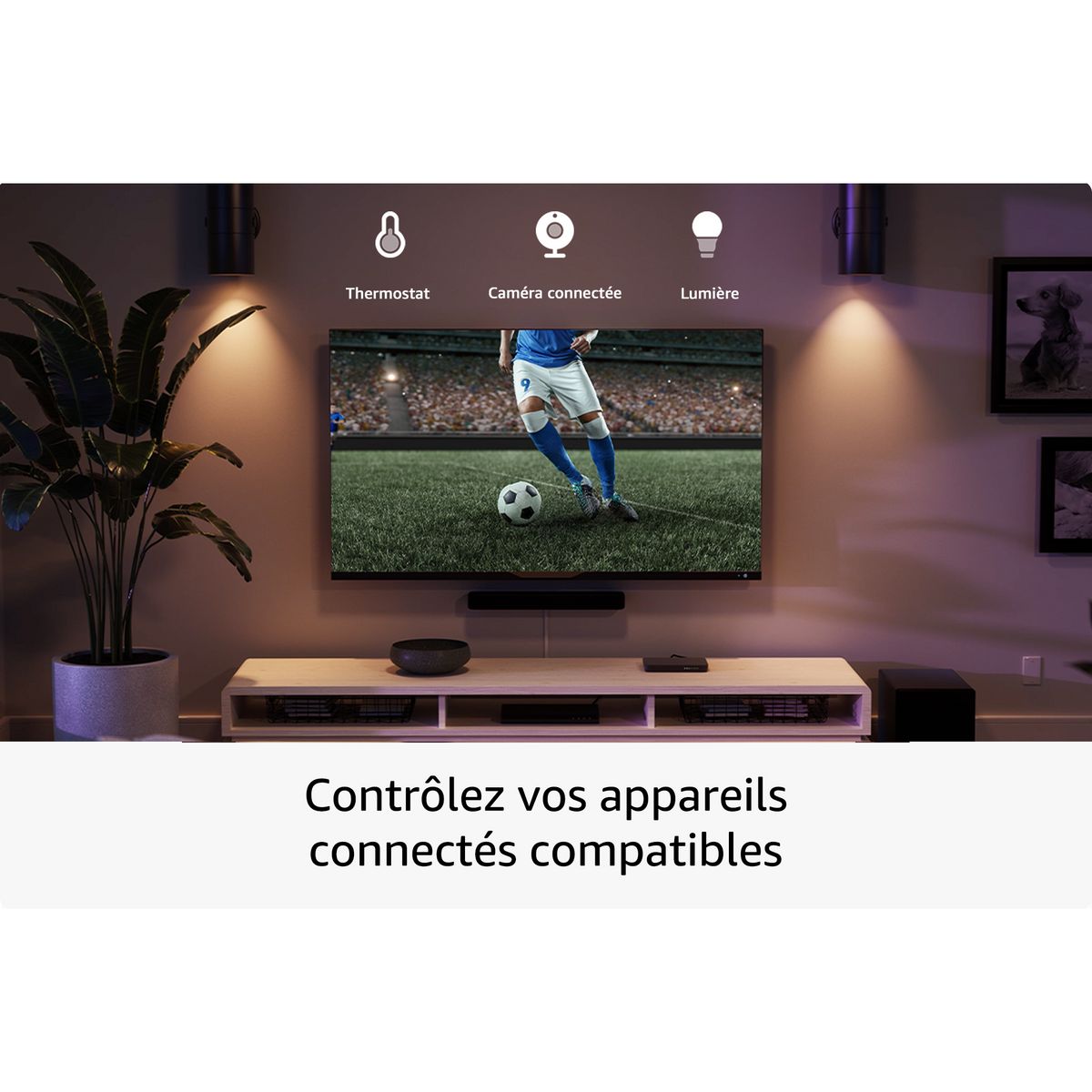 AMAZON Fire TV Stick 4K Ultra HD Fire OS avec télécommande vocale Alexa -  Noir