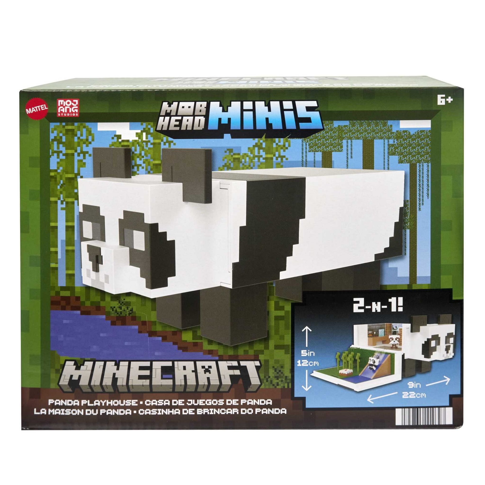 MATTEL Coffret mini tètes modulables - La maison du Panda - MINECRAFT