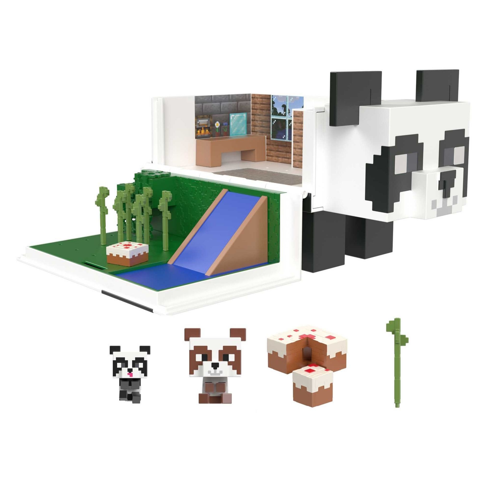 Voir la diapositive 3 : MATTEL Coffret mini tètes modulables - La maison du Panda - MINECRAFT
