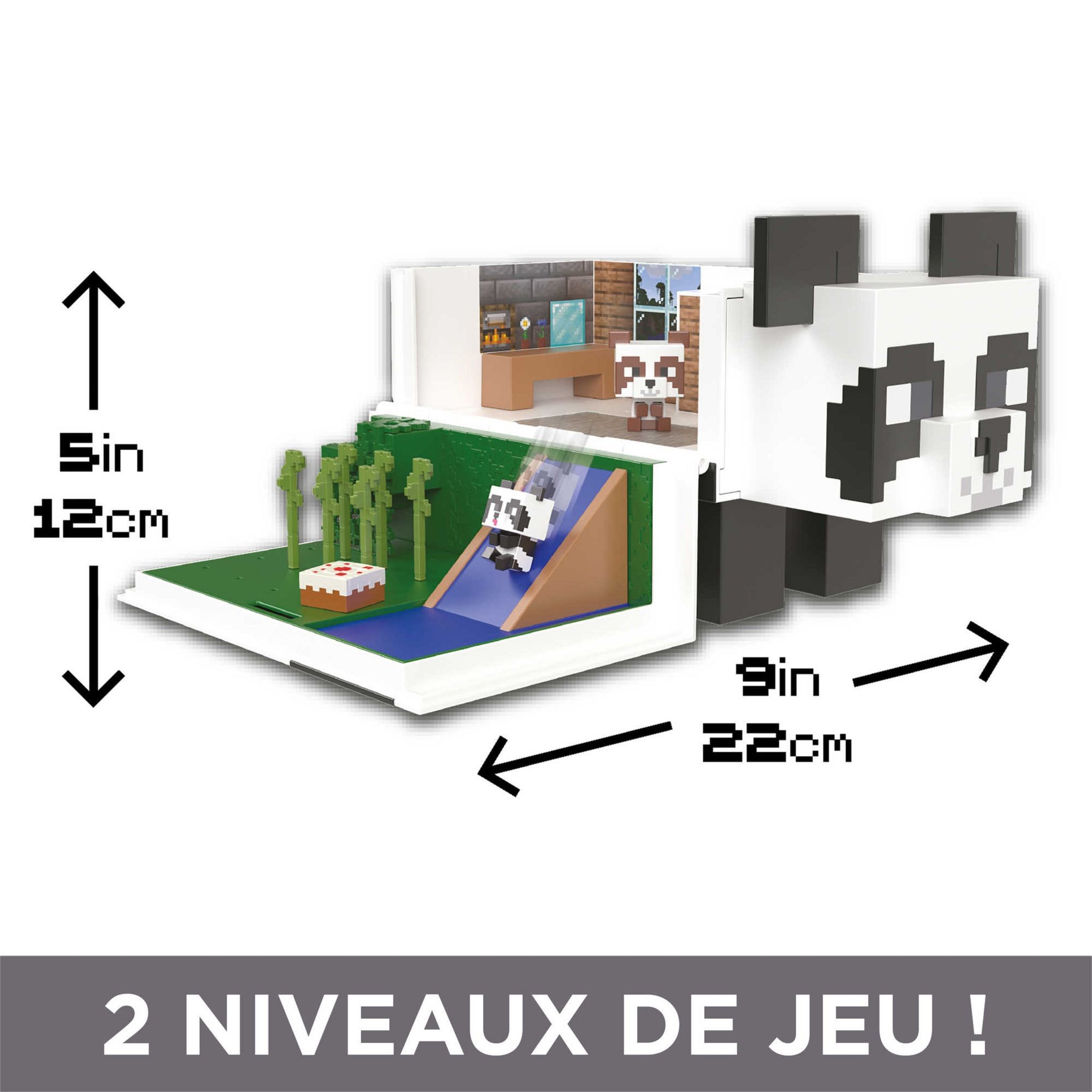 Voir la diapositive 8 : MATTEL Coffret mini tètes modulables - La maison du Panda - MINECRAFT