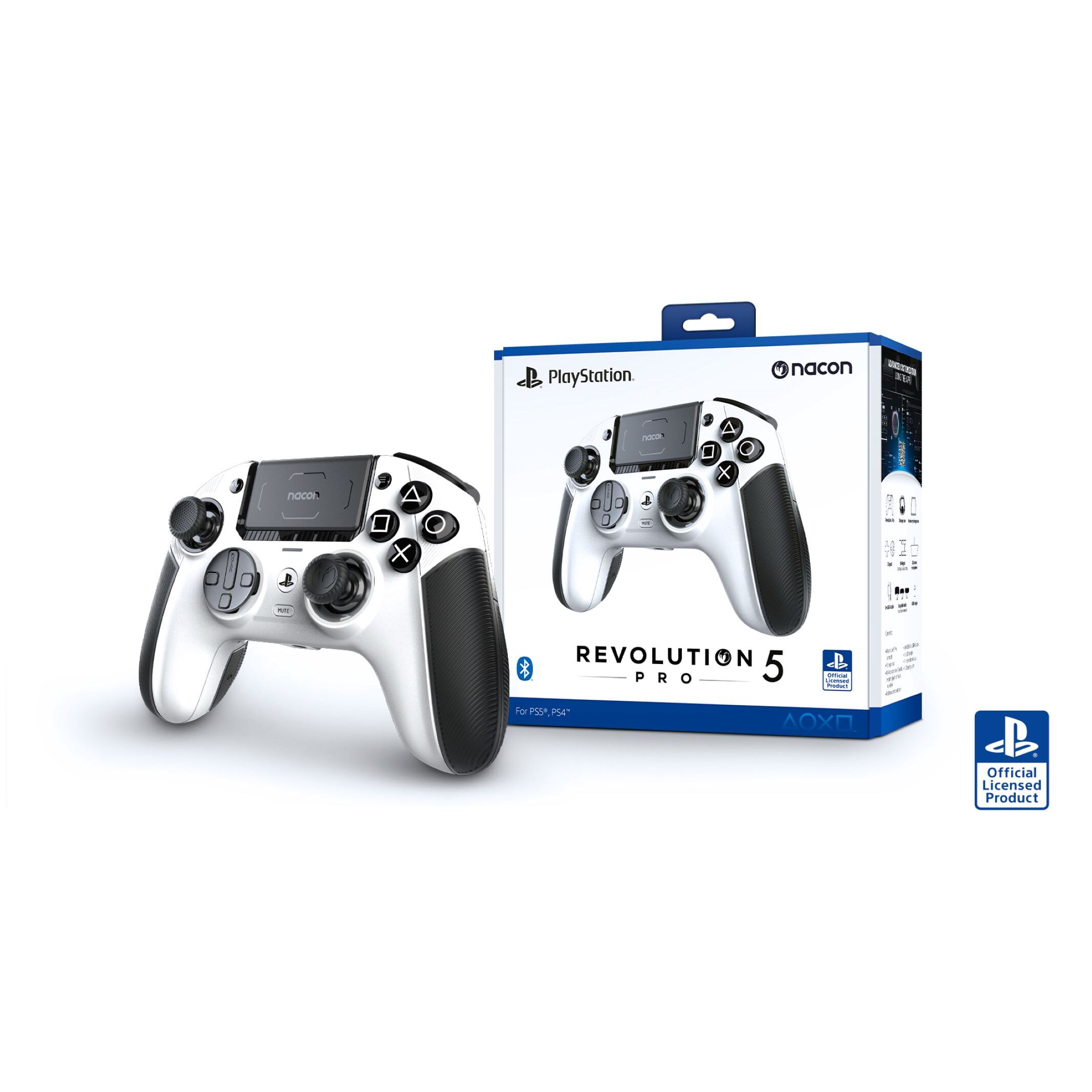 Voir la diapositive 6 : Manette Sans Fil Révolution 5 Pro Blanche - PS5