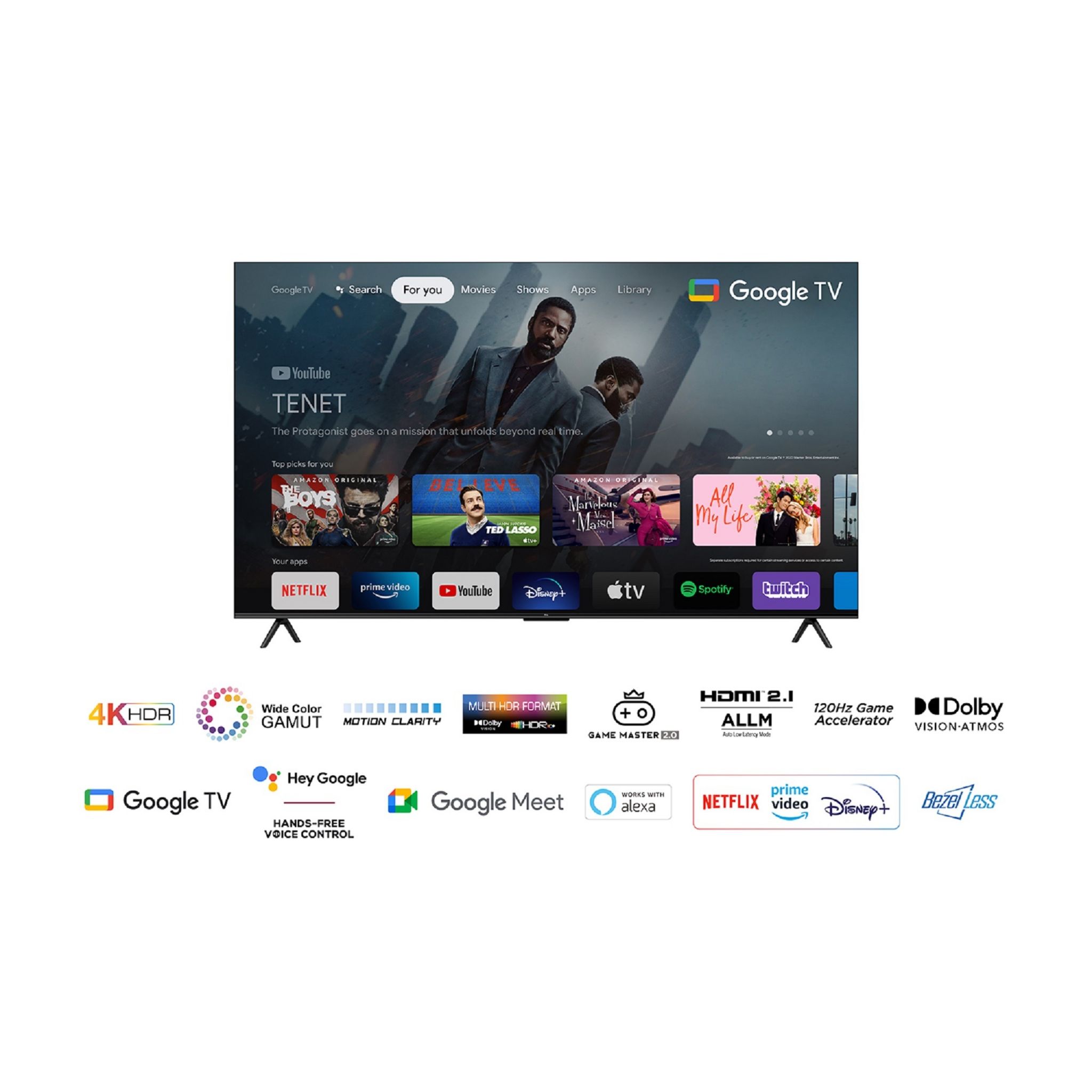 Voir la diapositive 10 : TCL 85P745 TV 4K Ultra HD 214 cm  Smart TV