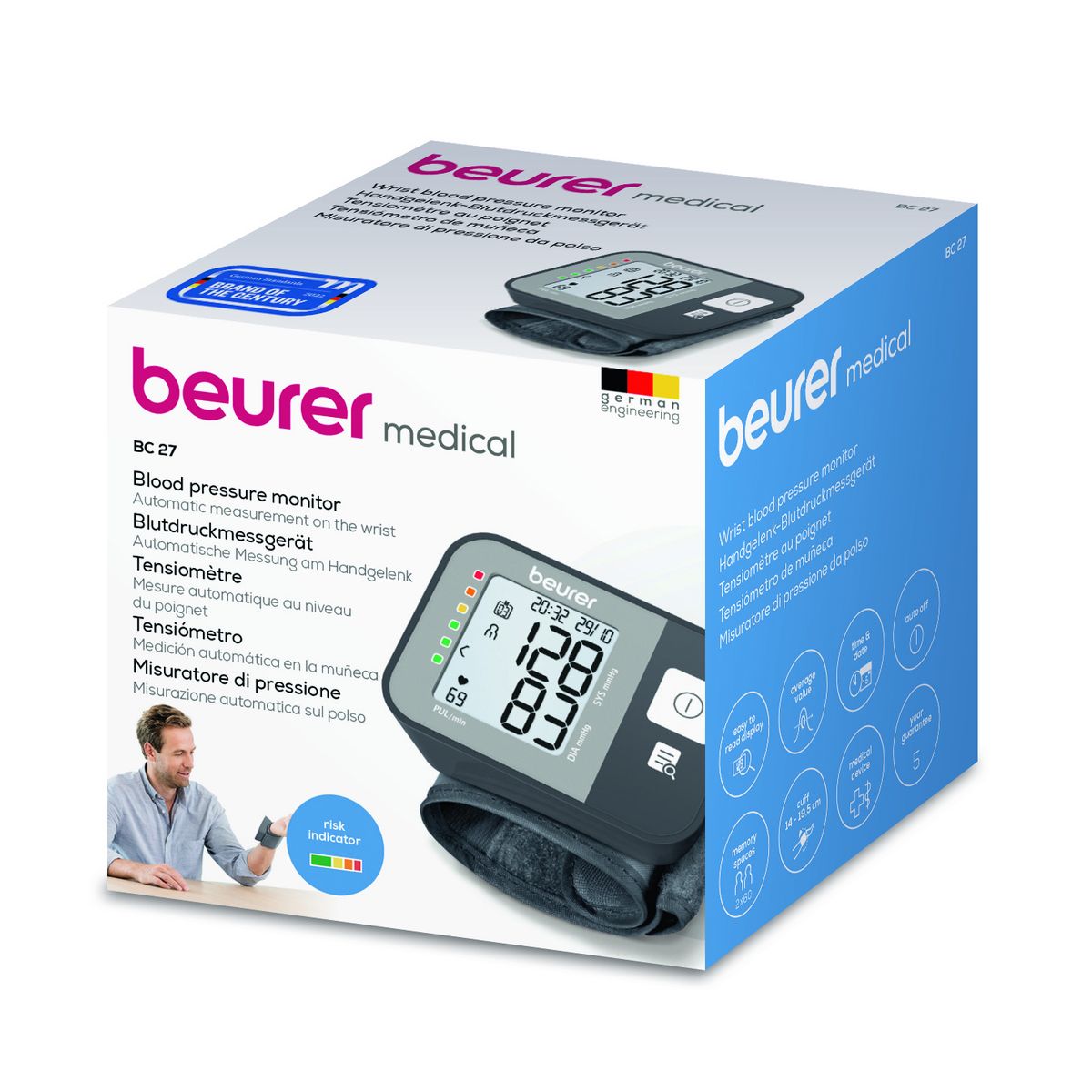 BEURER Tensiomètre au poignet BC 27 - Gris