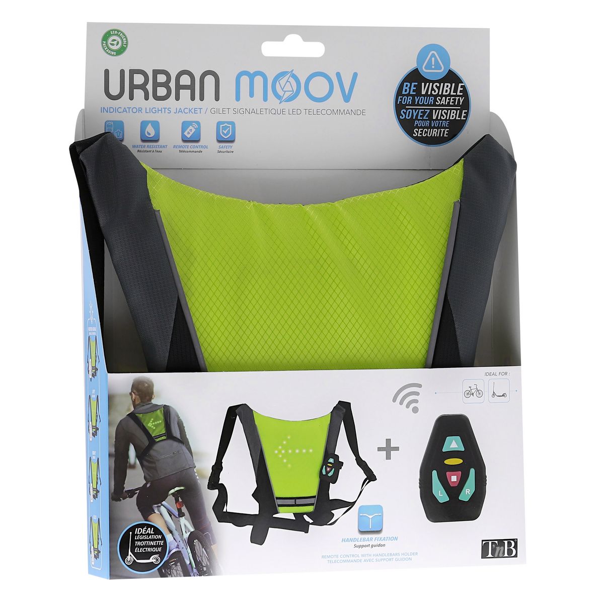 URBAN MOOV Gilet de sécurité Signalisation LED + Télécommande
