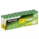 GP Pack 20 piles Alcalines Super LR6 AA