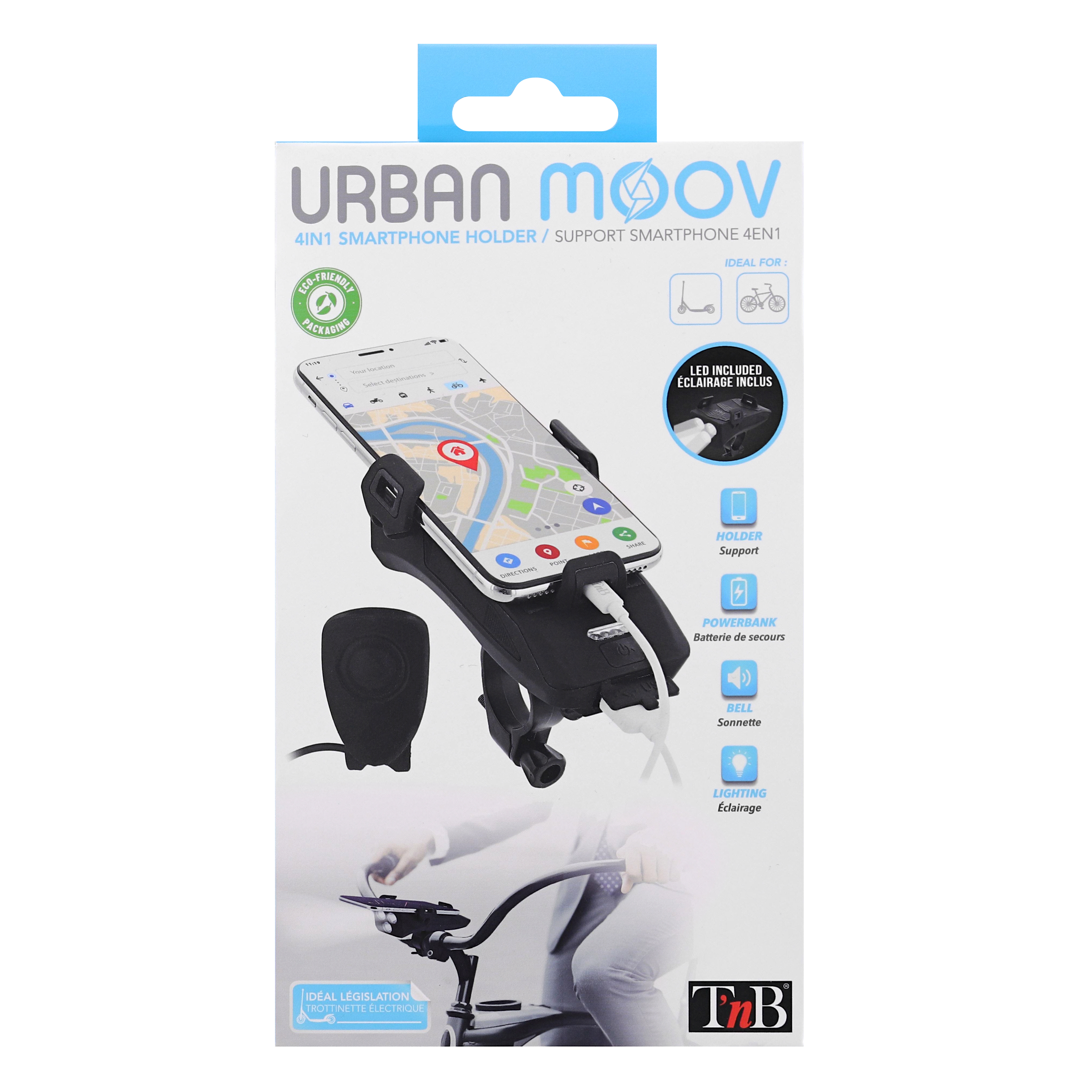 Voir la diapositive 3 : URBAN MOOV Support pour smartphone 4 en 1 Urban Moov - Noir
