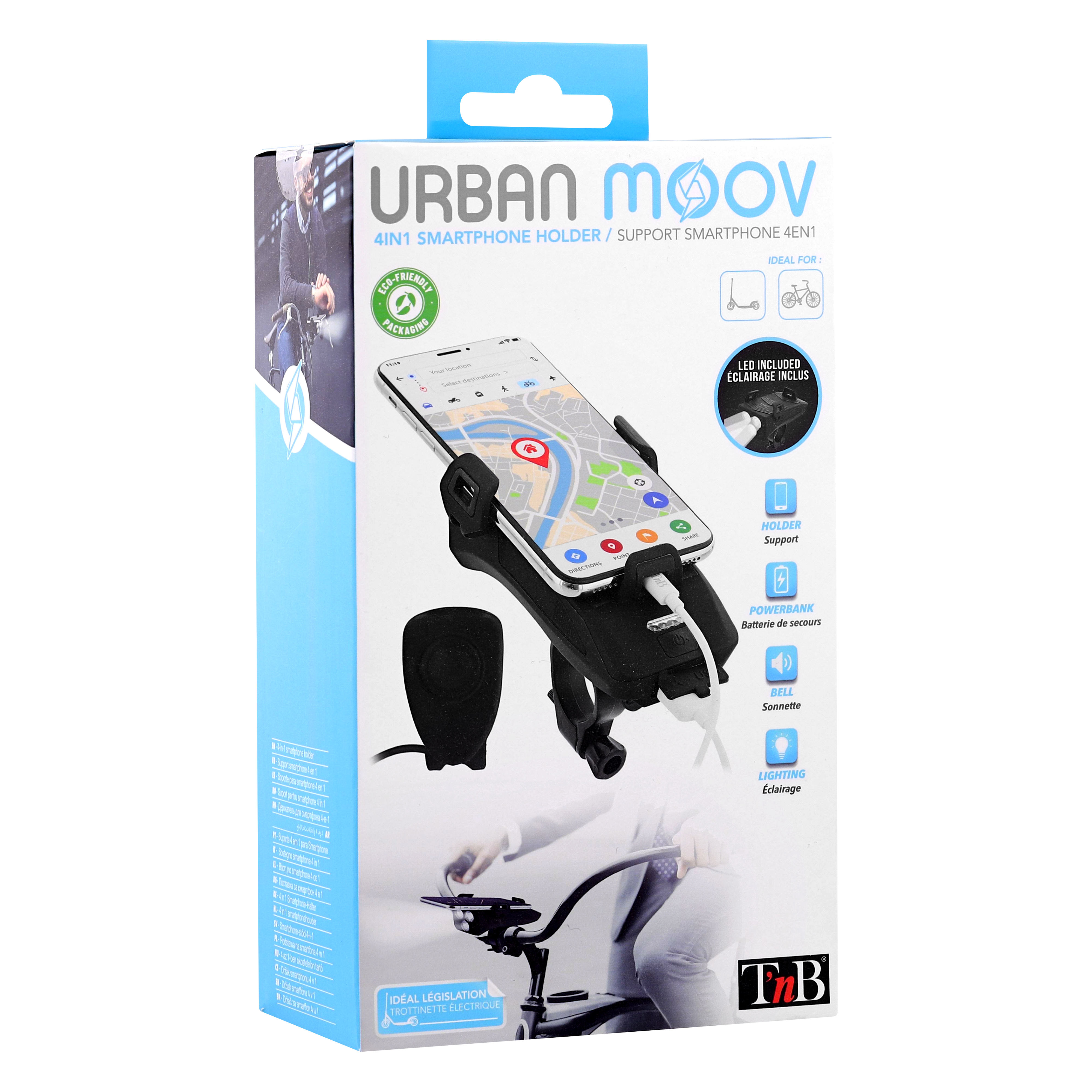 Voir la diapositive 4 : URBAN MOOV Support pour smartphone 4 en 1 Urban Moov - Noir