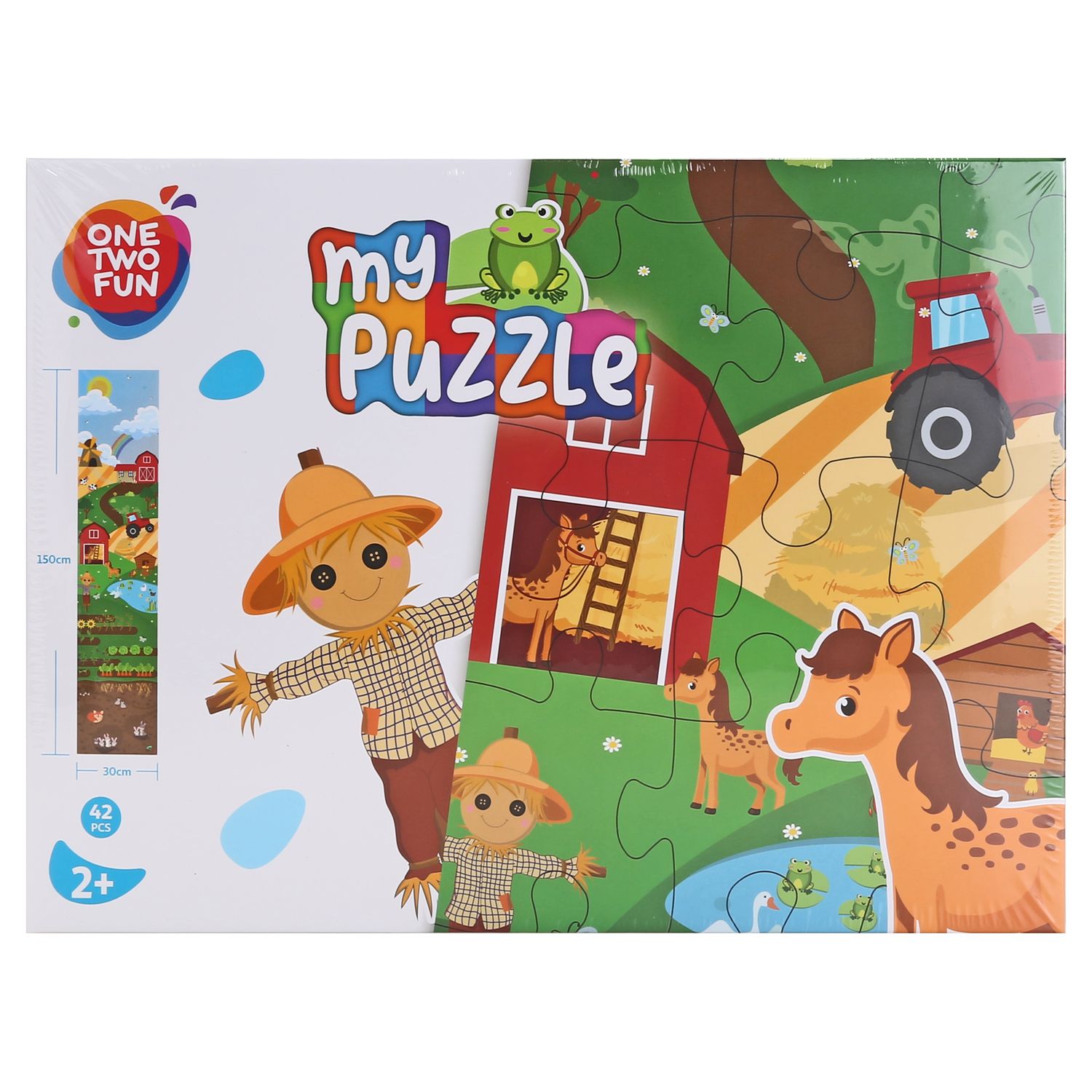 Voir la diapositive 3 : ONE TWO FUN Puzzle géant en bois