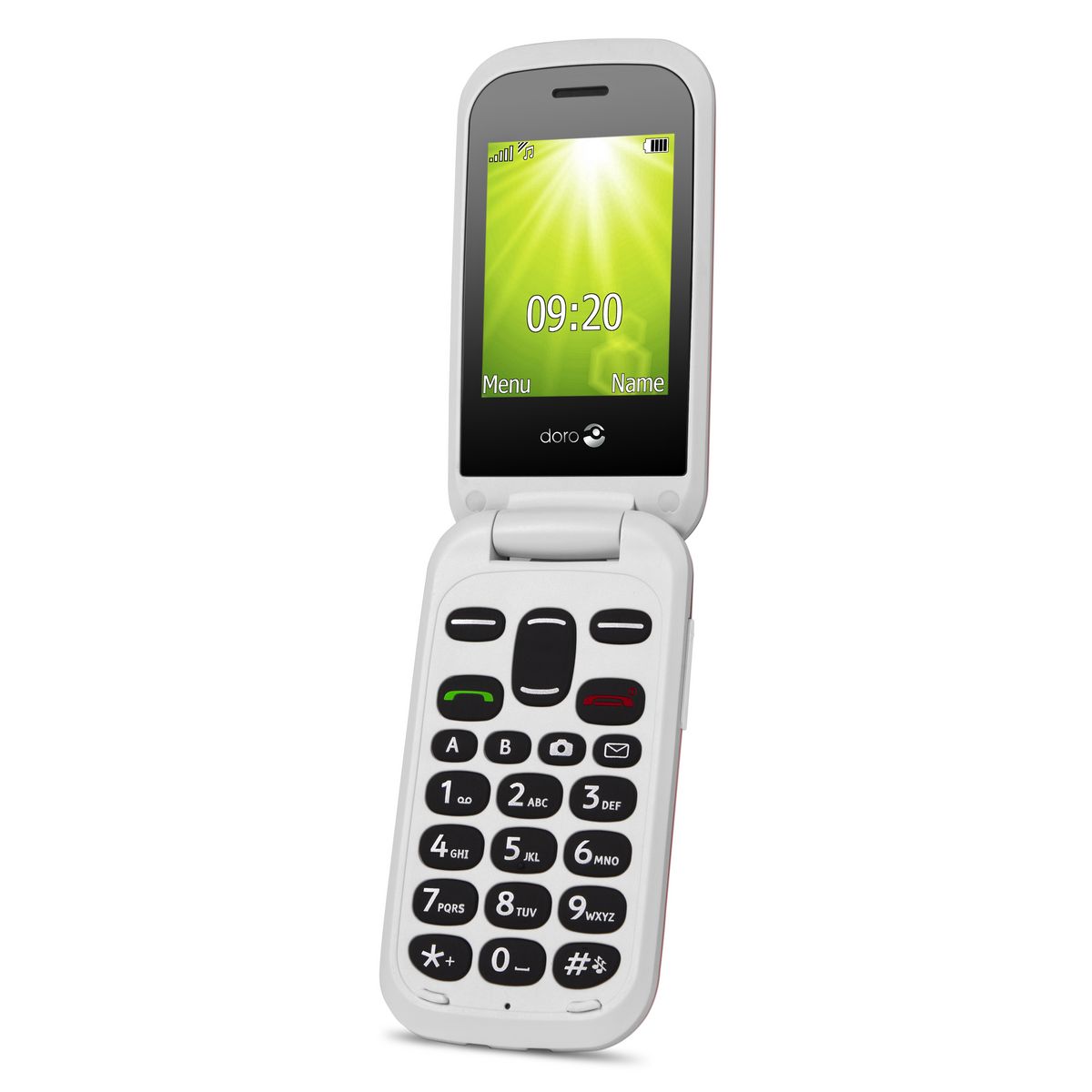 DORO Téléphone portable 2404 - Rouge / Blanc
