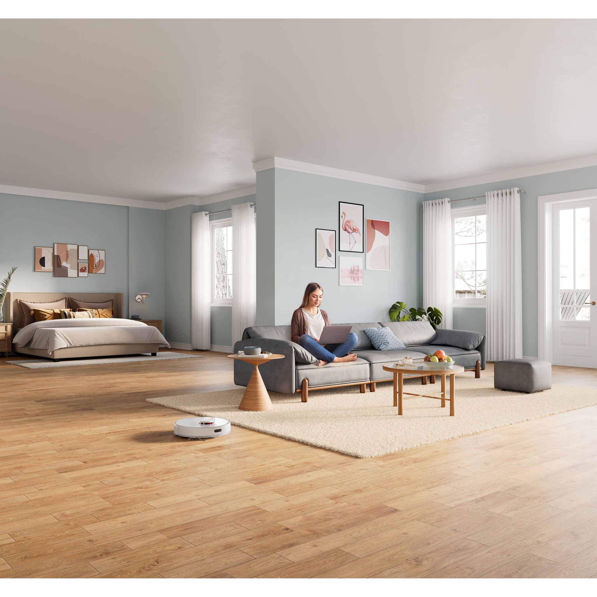 Voir la diapositive 4 : DREAME Aspirateur robot laveur F9 PRO - Blanc