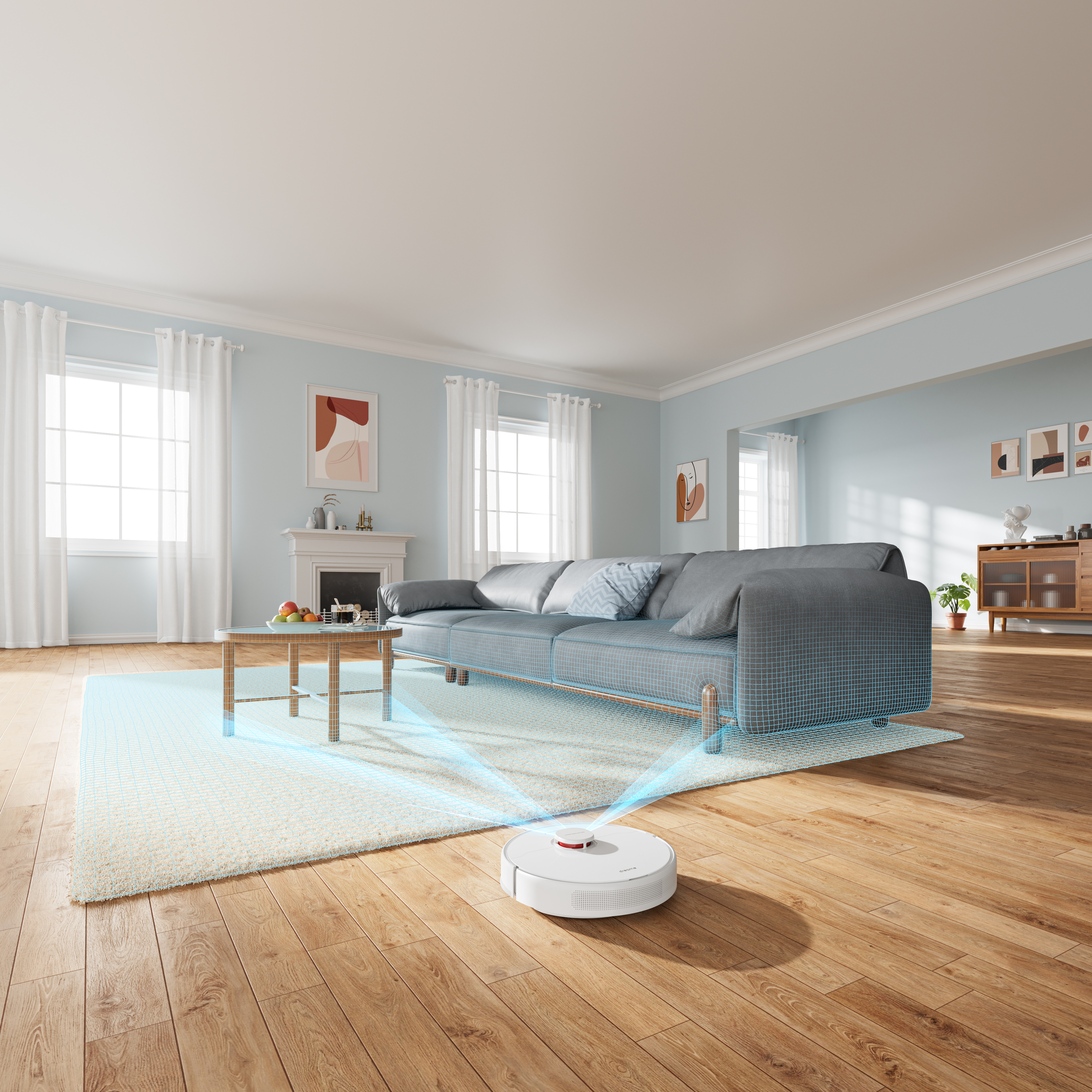 Voir la diapositive 8 : DREAME Aspirateur robot laveur F9 PRO - Blanc