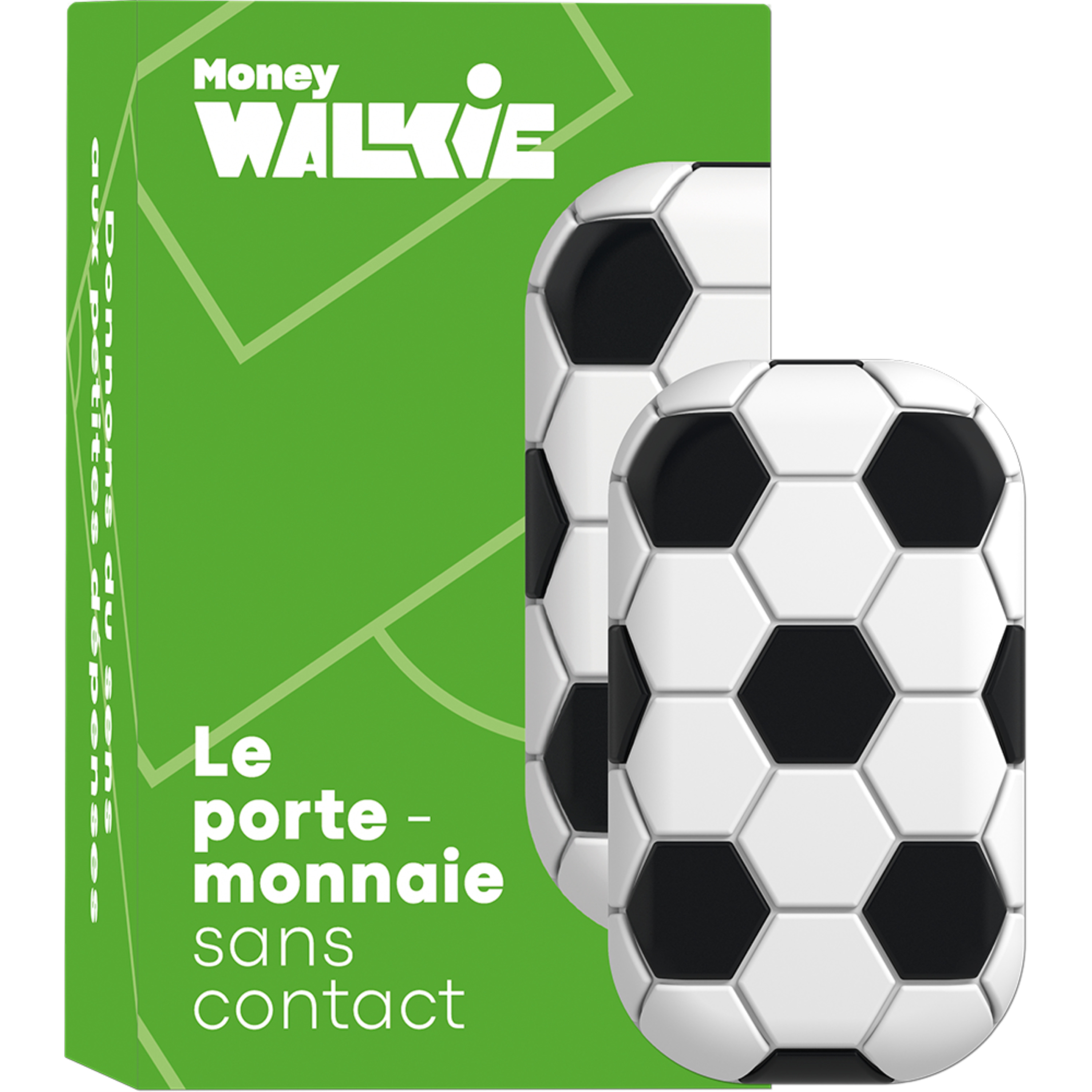 Voir la diapositive 2 : MONEY WALKIE Porte monnaie sans contact Foot