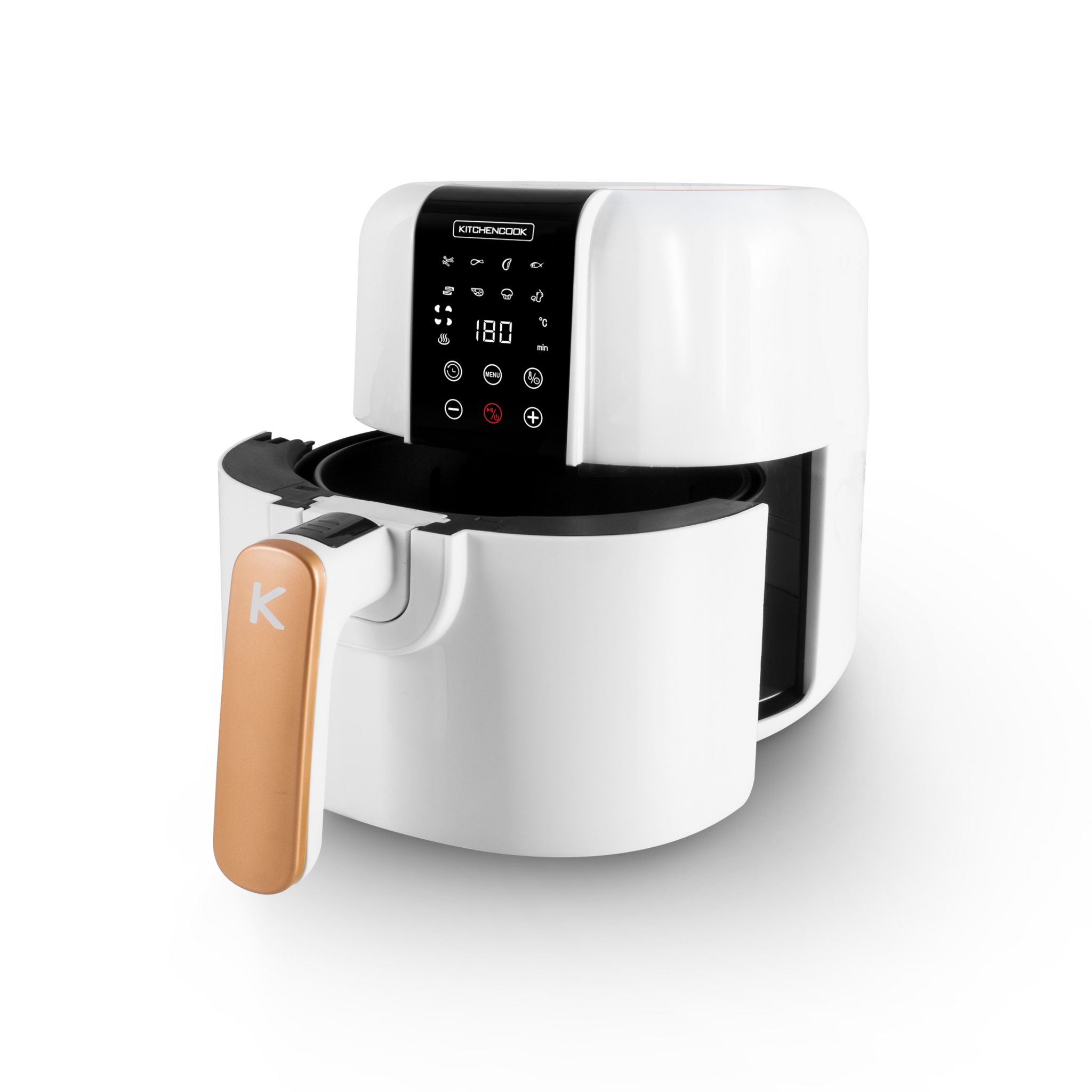 Voir la diapositive 3 : KITCHENCOOK Friteuse électrique sans huile à air chaud AIRMED - Blanc
