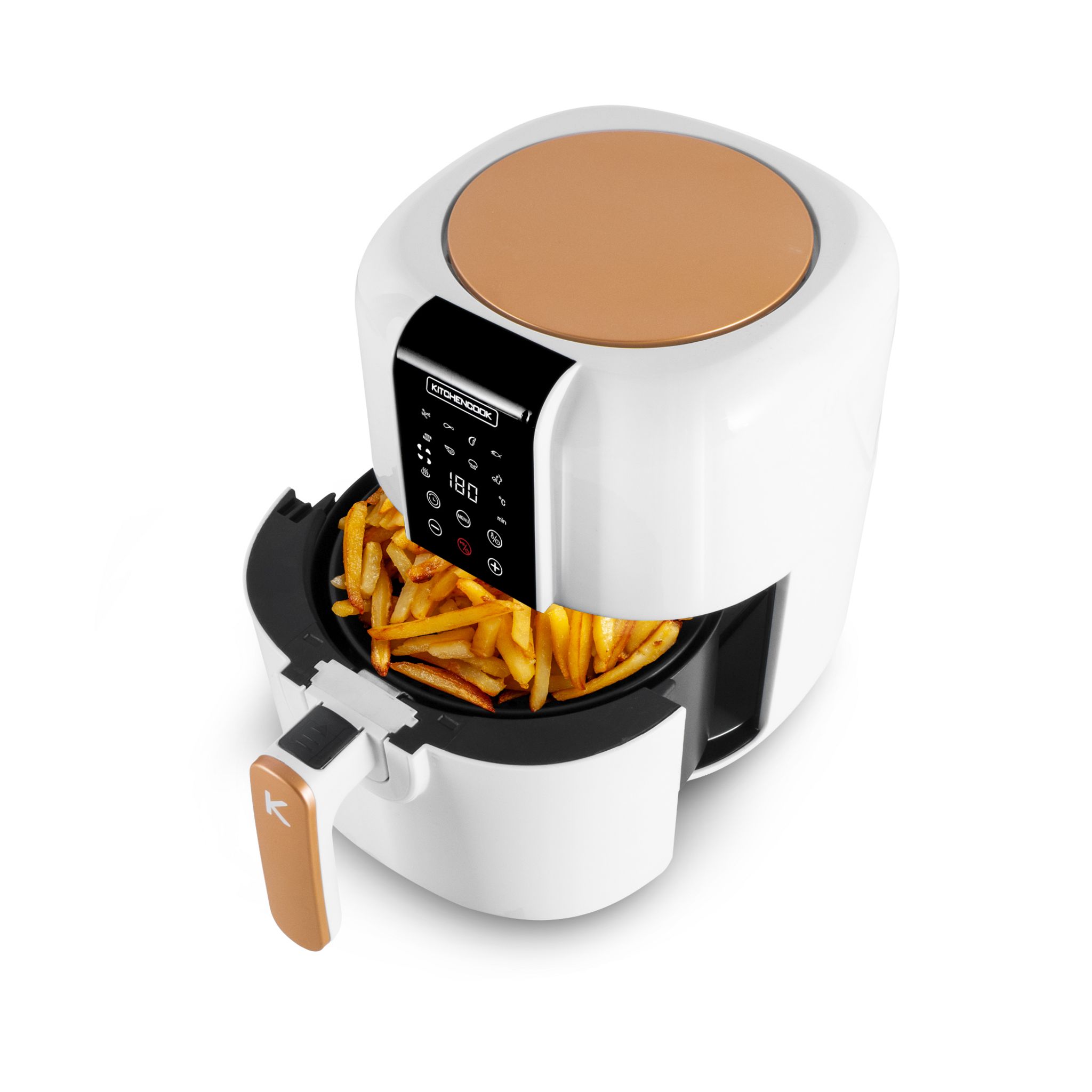 Voir la diapositive 11 : KITCHENCOOK Friteuse électrique sans huile à air chaud AIRMED - Blanc