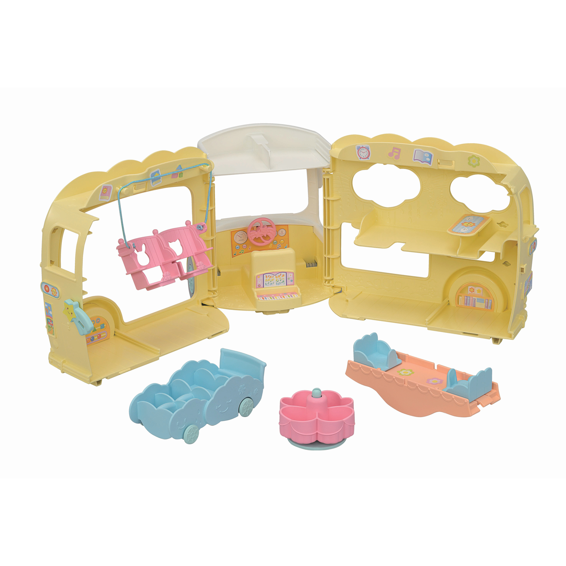 Voir la diapositive 13 : EPOCH D'ENFANCE Bus cour de récréation Sylvanian Families