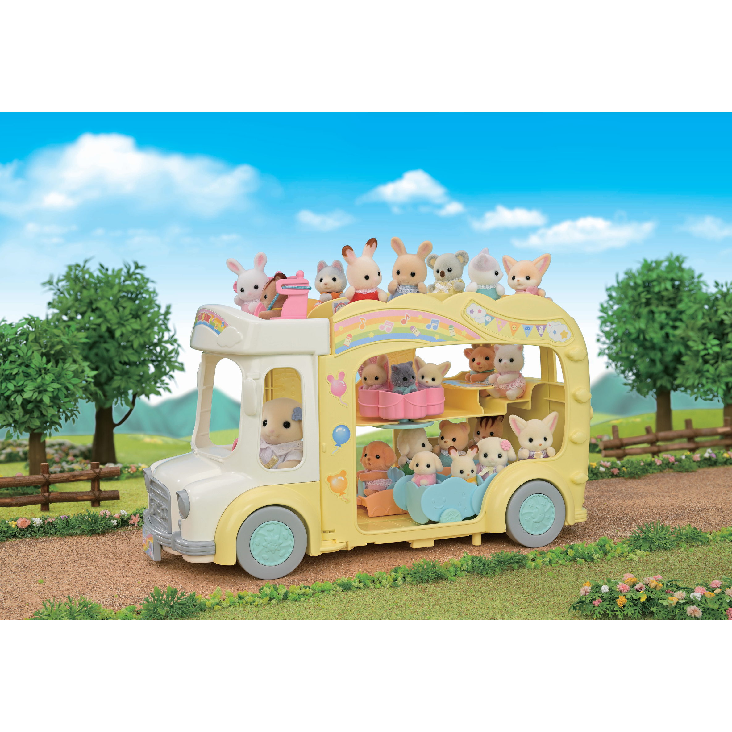 Voir la diapositive 6 : EPOCH D'ENFANCE Bus cour de récréation Sylvanian Families