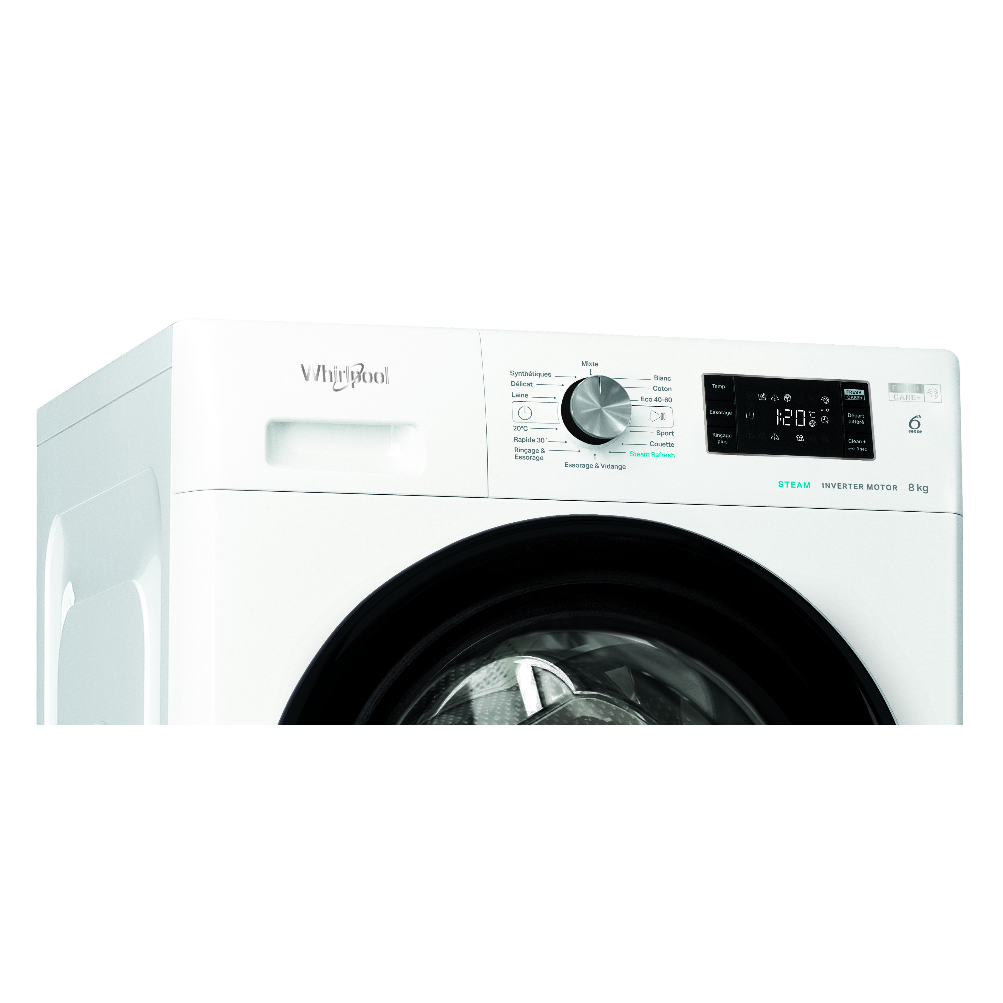 Voir la diapositive 14 : WHIRLPOOL Lave linge hublot FFB8258BVFR, 8 kg, 1200 T/min, B