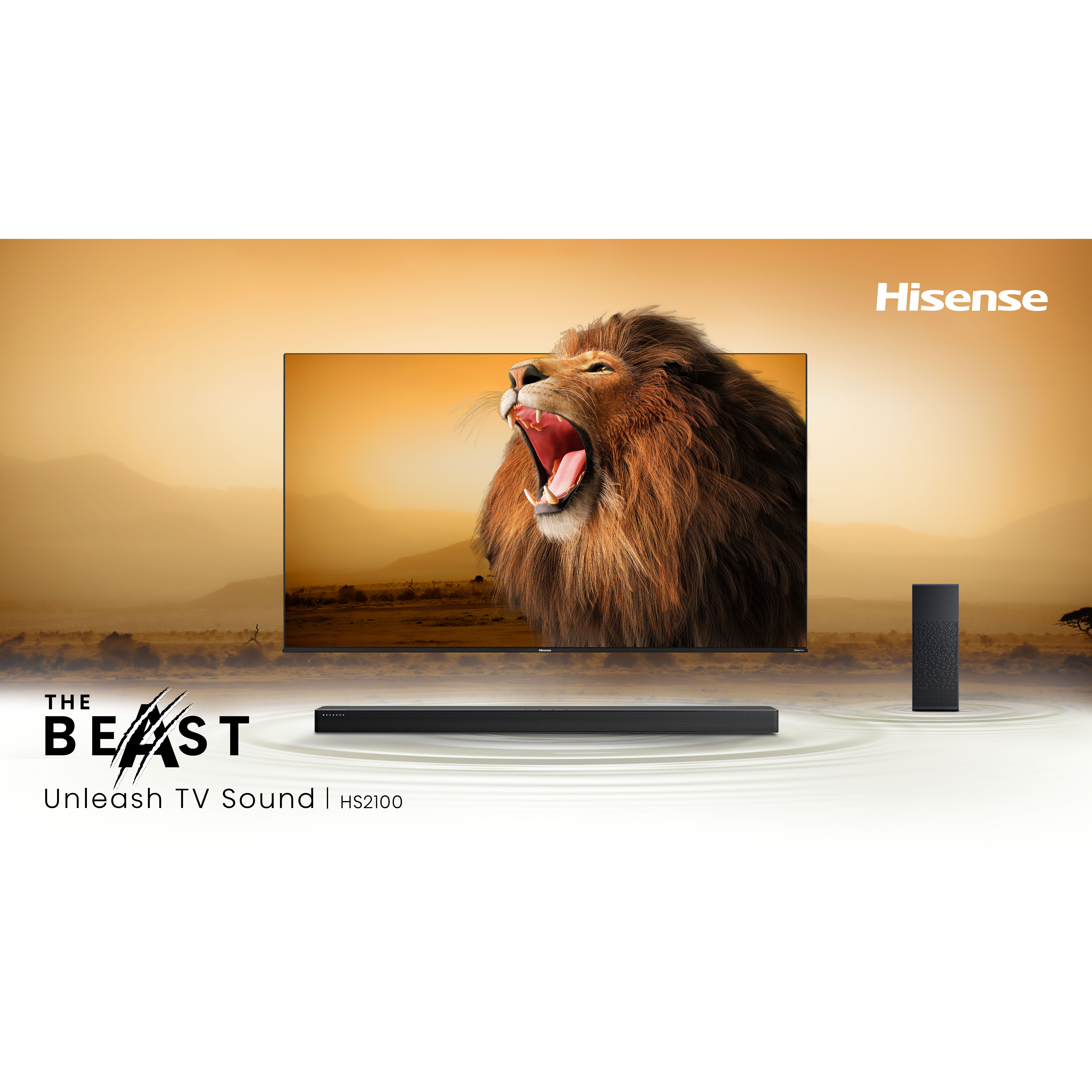 Voir la diapositive 6 : HISENSE Barre de son HS2100 2.1 + caisson de basse sans fils - Noir