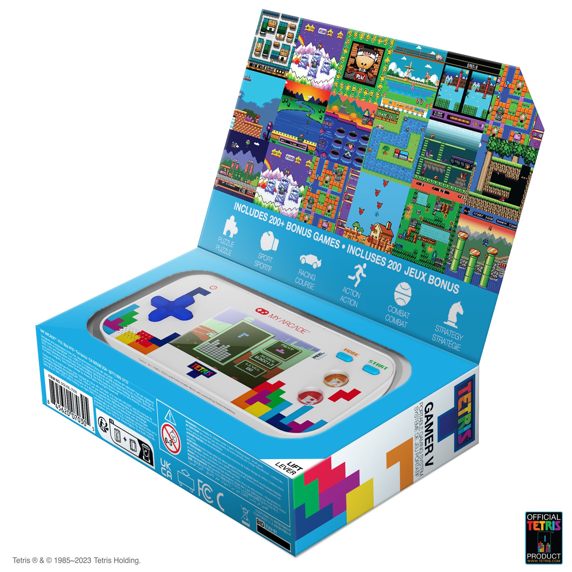 Voir la diapositive 4 : Console Rétrogaming Gamer V Classic Portable Tetris