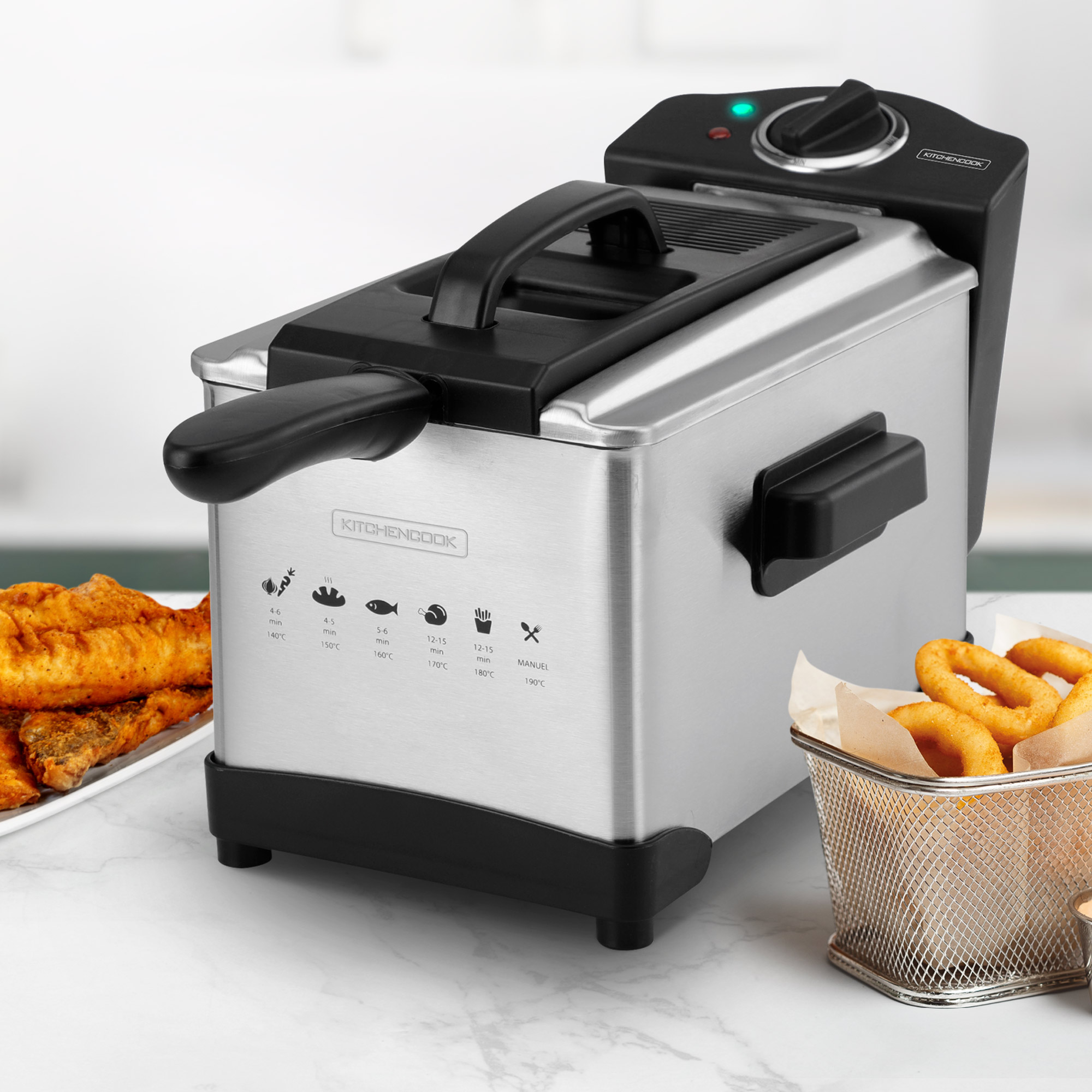 Voir la diapositive 10 : KITCHENCOOK Friteuse électrique Semi-Pro FRYPLUS - Inox