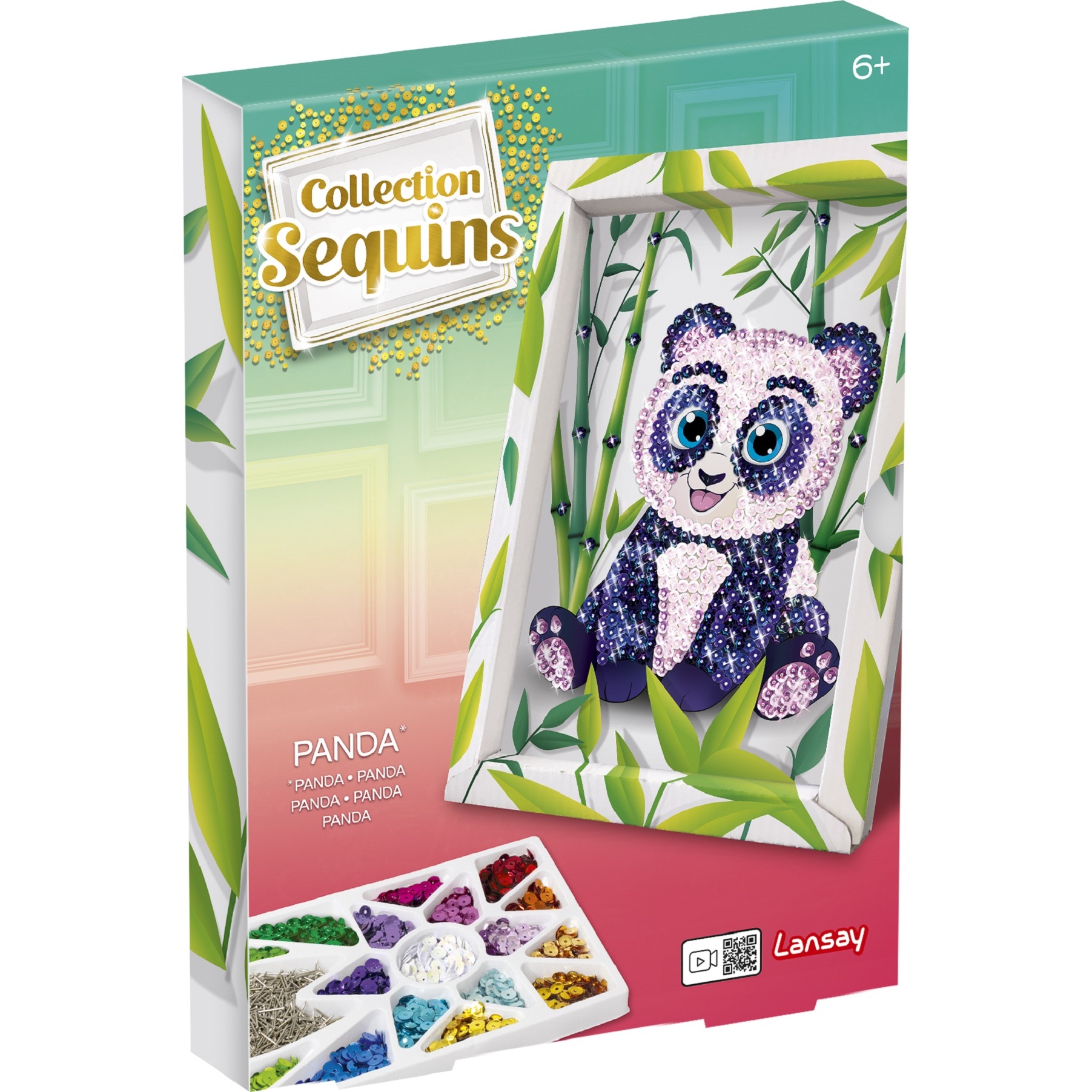 Voir la diapositive 2 : LANSAY Coffret Collection Sequins Panda