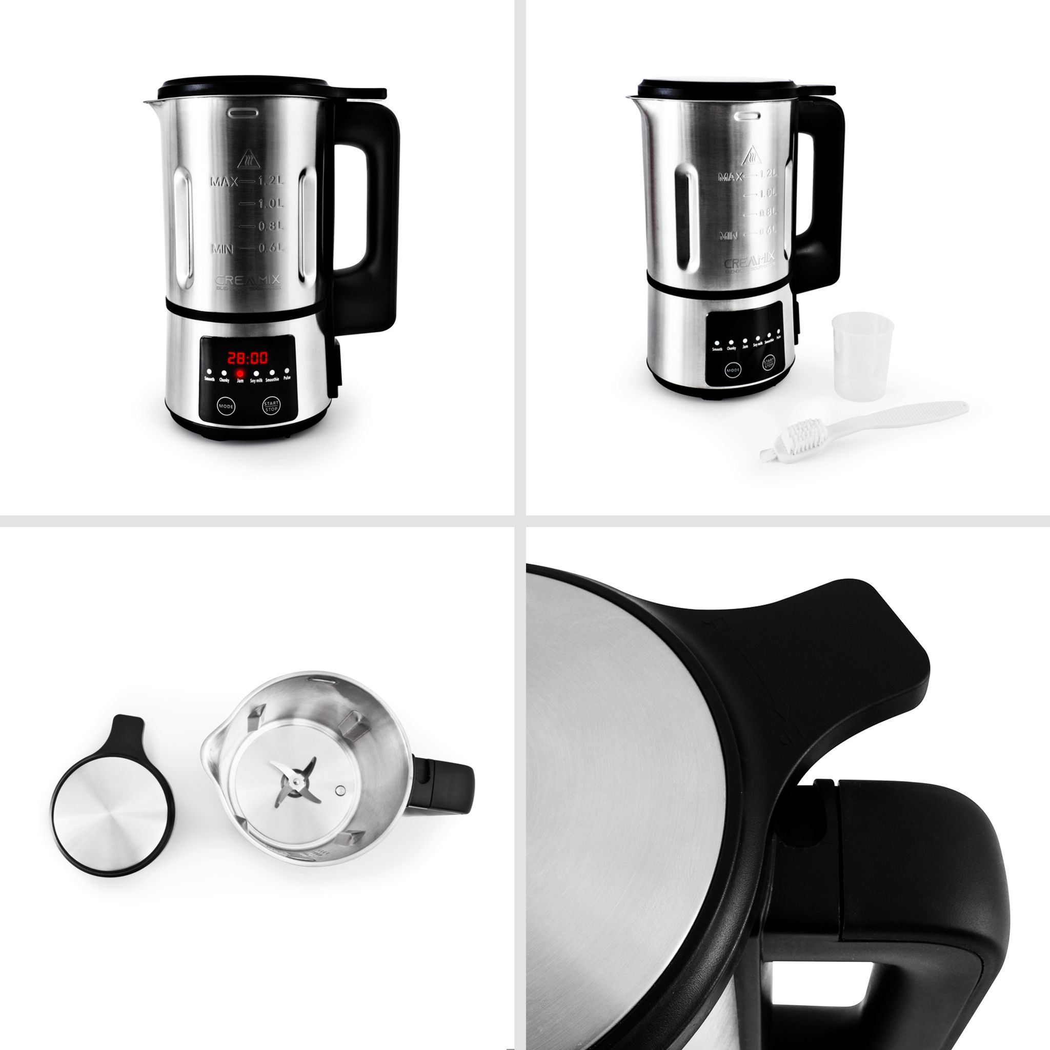 Voir la diapositive 13 : KITCHENCOOK Blender et Soup Maker CREAMIX - Inox
