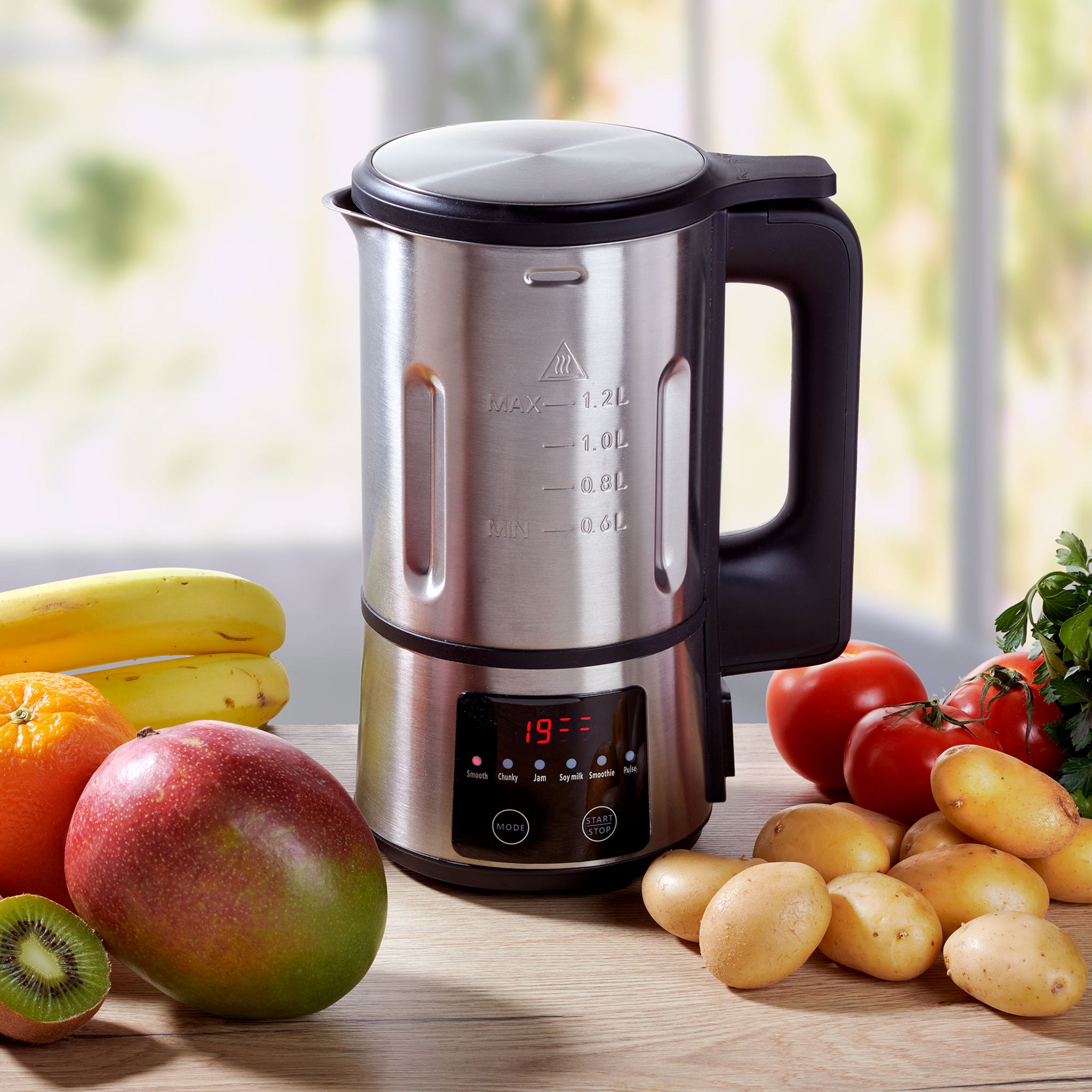 Voir la diapositive 4 : KITCHENCOOK Blender et Soup Maker CREAMIX - Inox