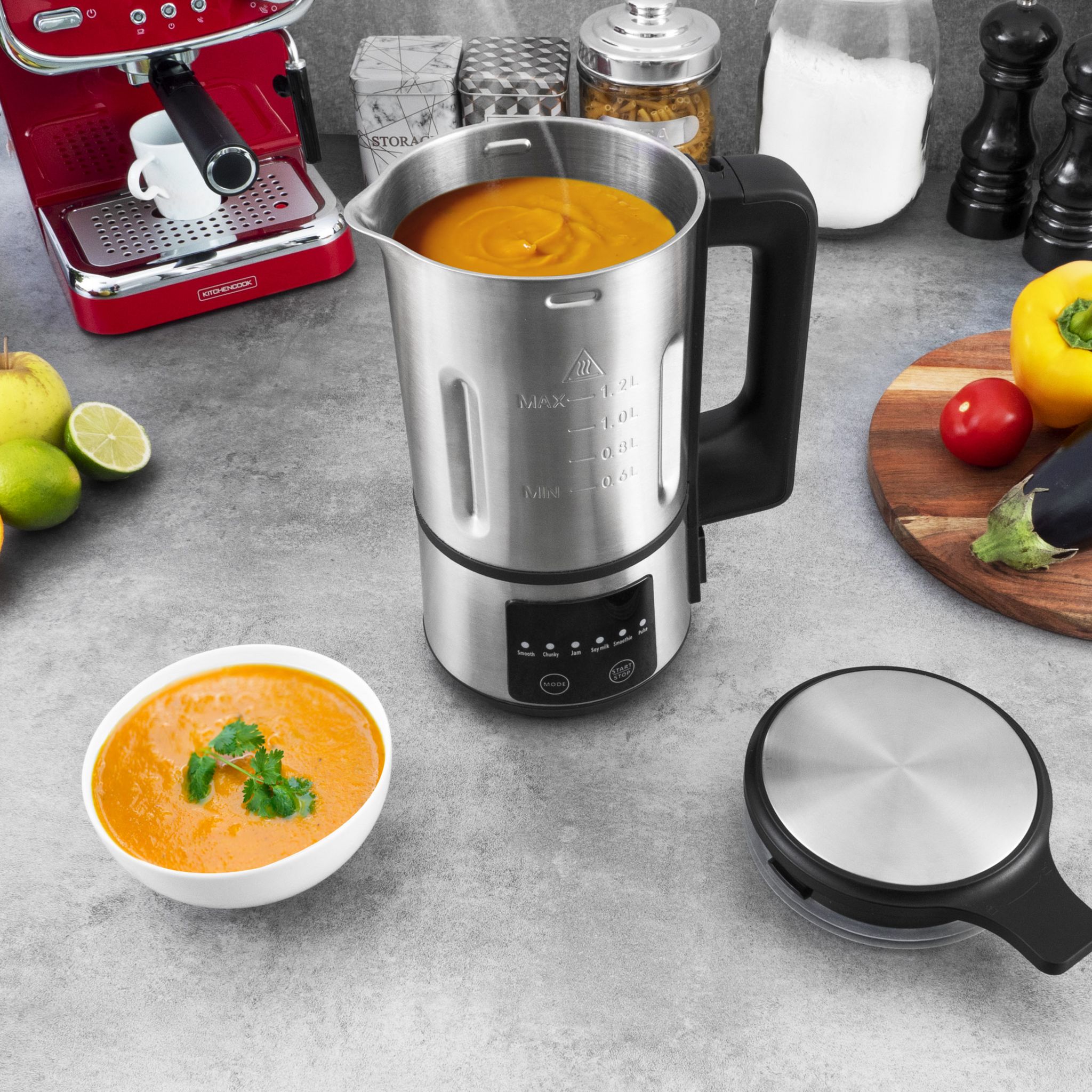 Voir la diapositive 10 : KITCHENCOOK Blender et Soup Maker CREAMIX - Inox