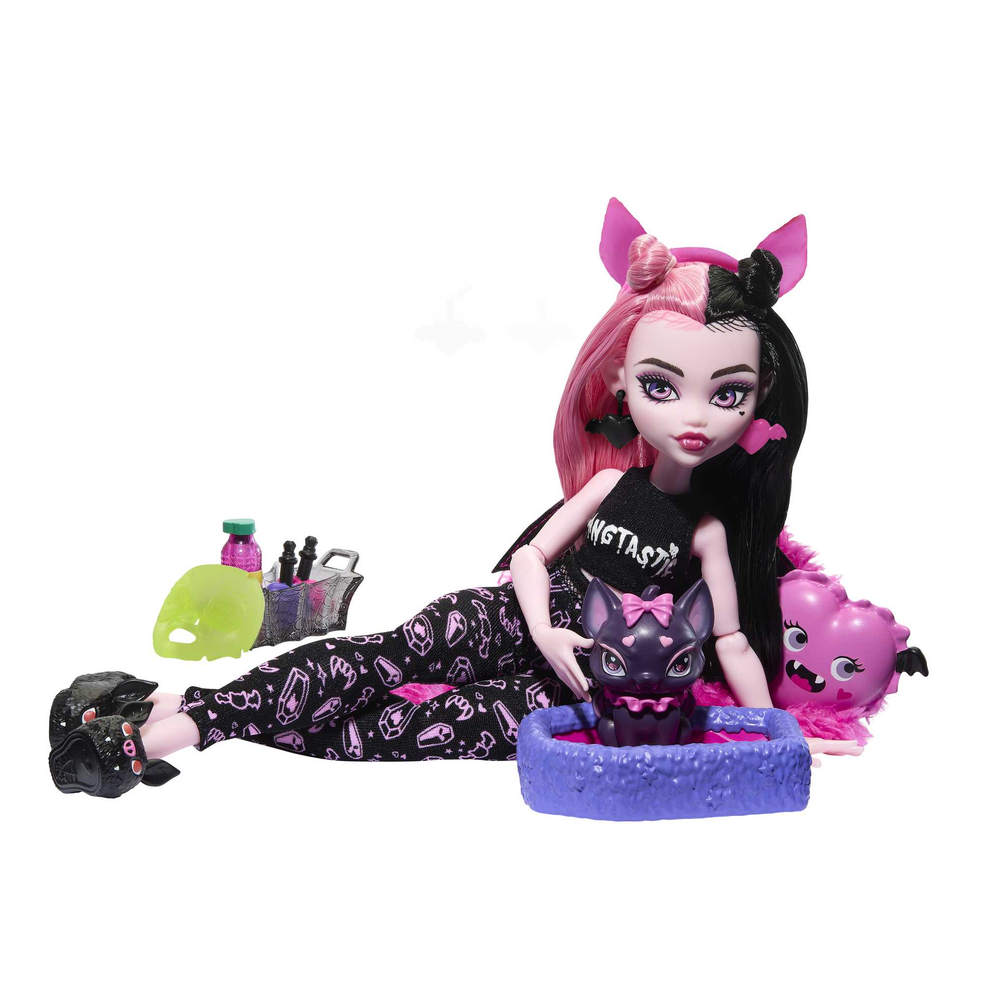 Voir la diapositive 2 : MATTEL Coffret Poupée Soirée Pyjama Draculaura - Monster High
