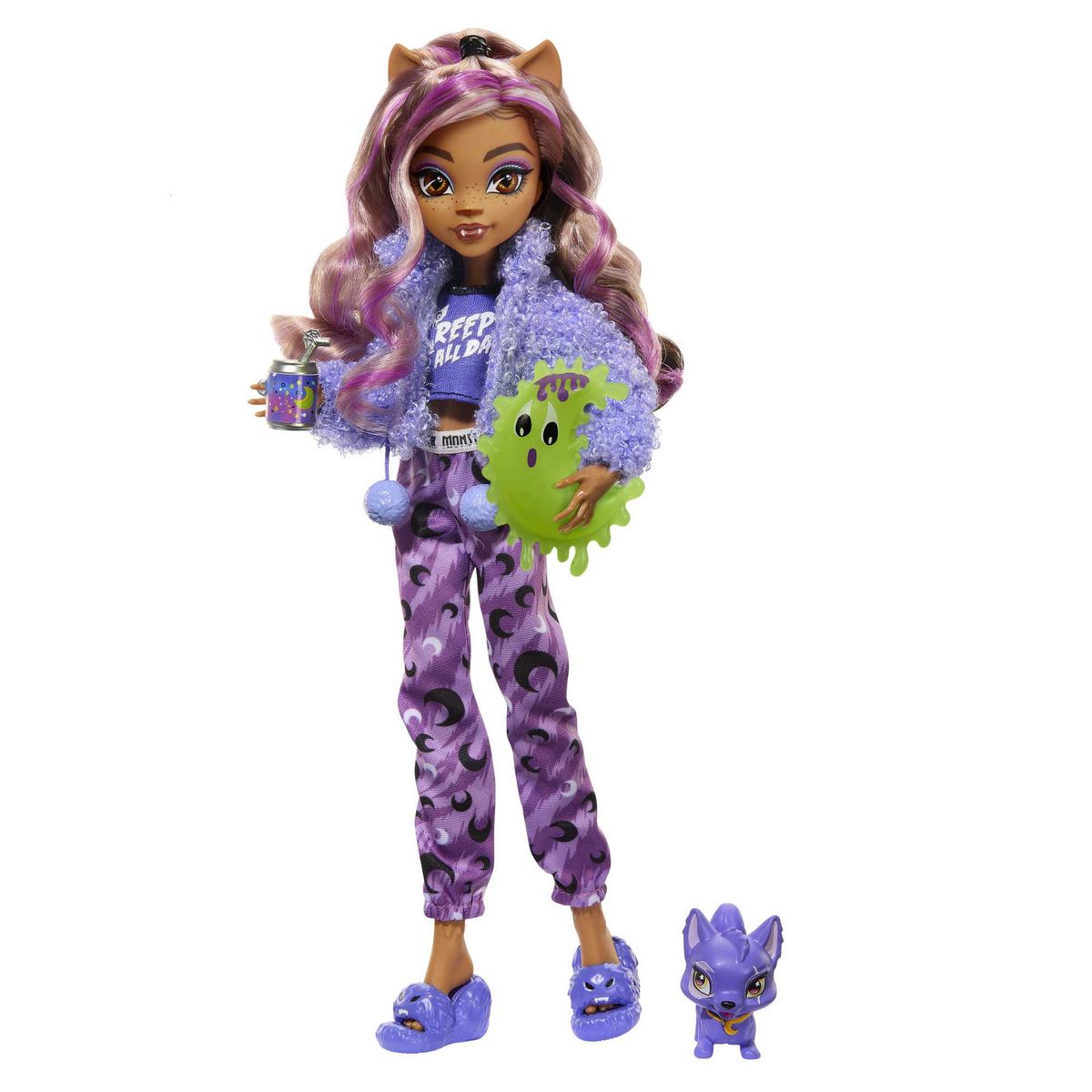 MATTEL Coffret Poupée Soirée Pyjama Clawdeen Wolf - Monster High