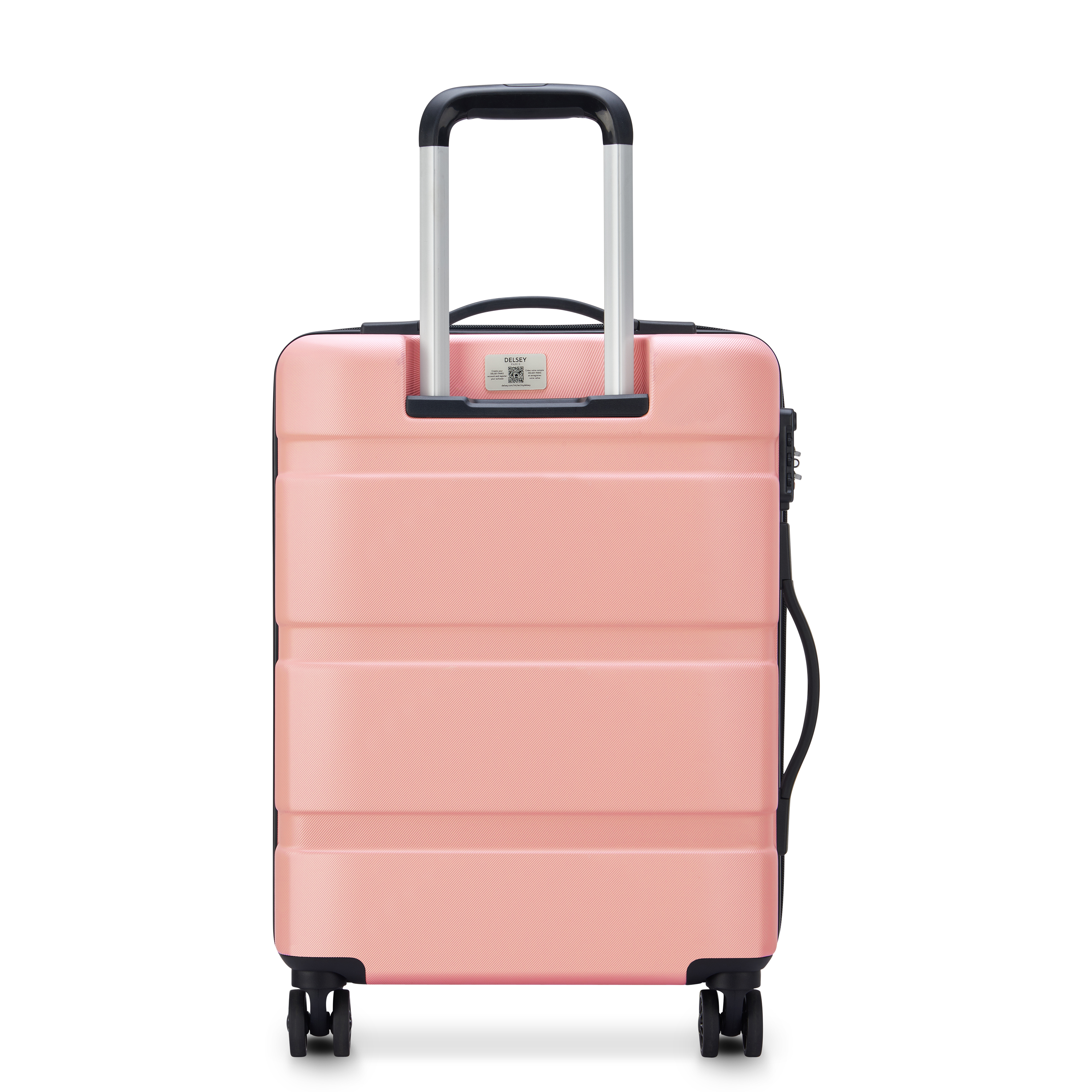 Voir la diapositive 2 : DELSEY Grande Valise rigide 76 cm 8 roues AIRSHIP - rose