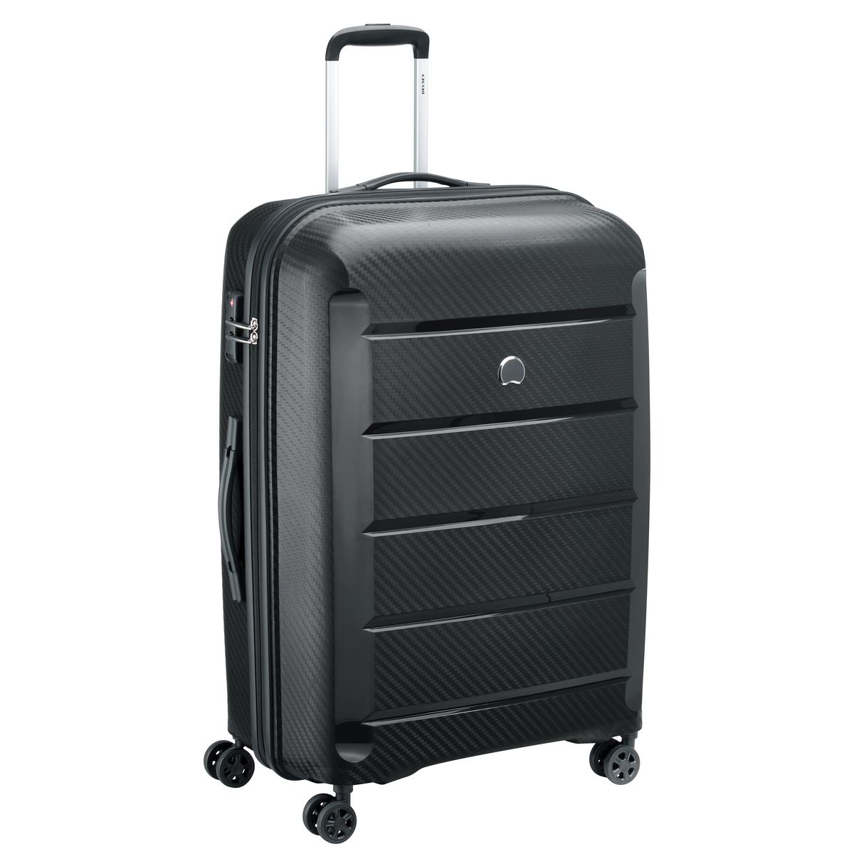 DELSEY Grande Valise rigide 75 cm 8 roues BINALONG - noir
