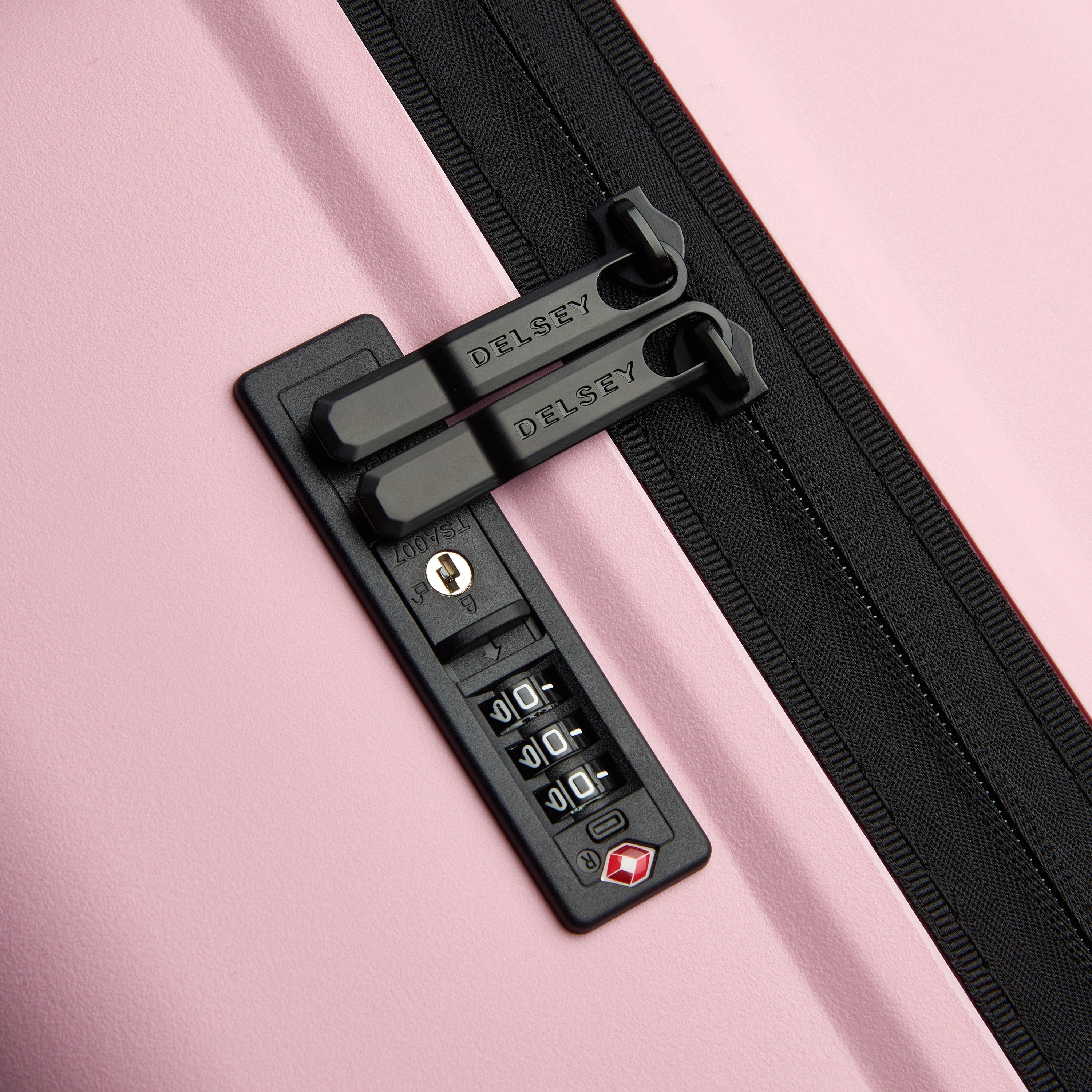 Voir la diapositive 4 : DELSEY Valise rigide 66cm 8 roues ORDENER - rose