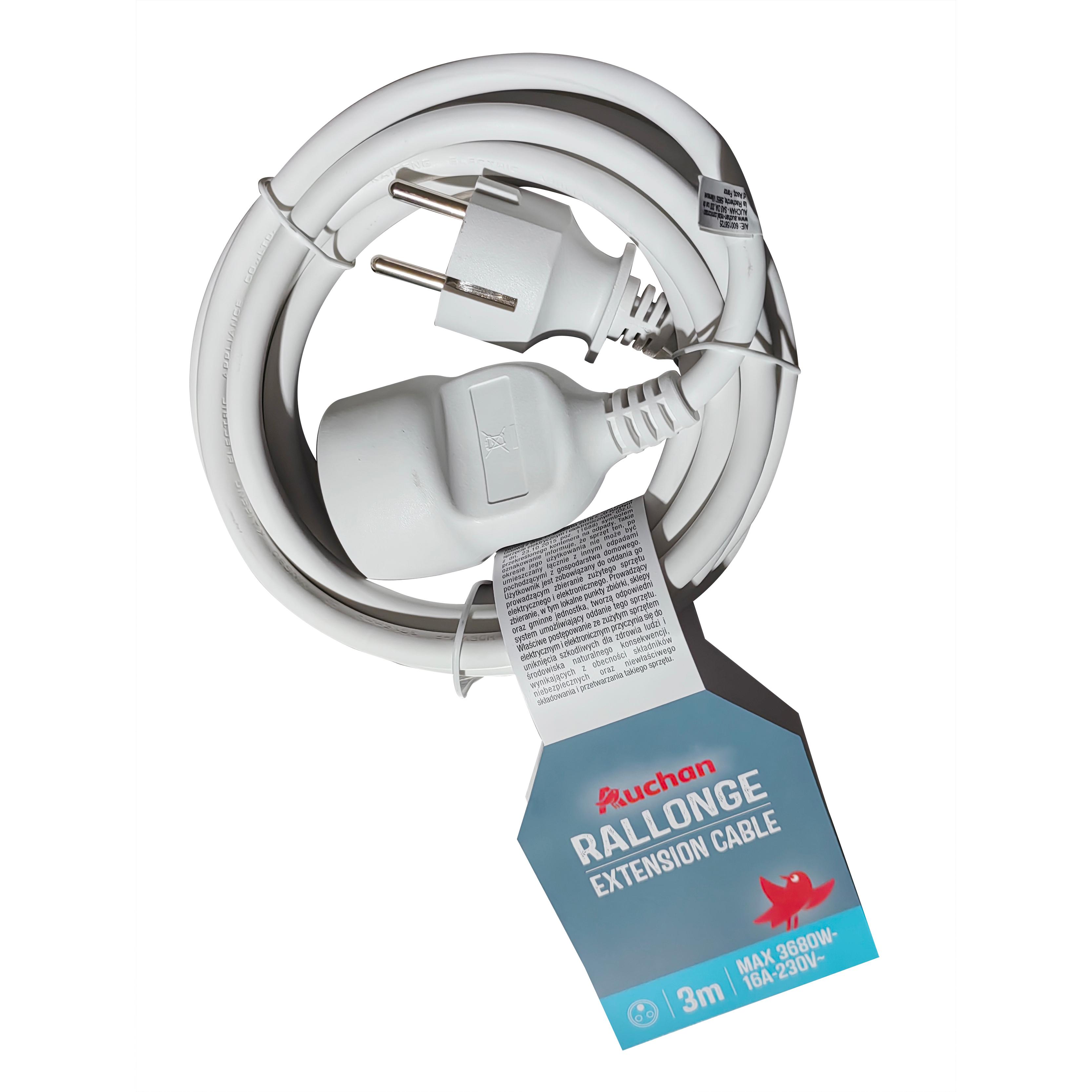 AUCHAN Rallonge 16A 3M