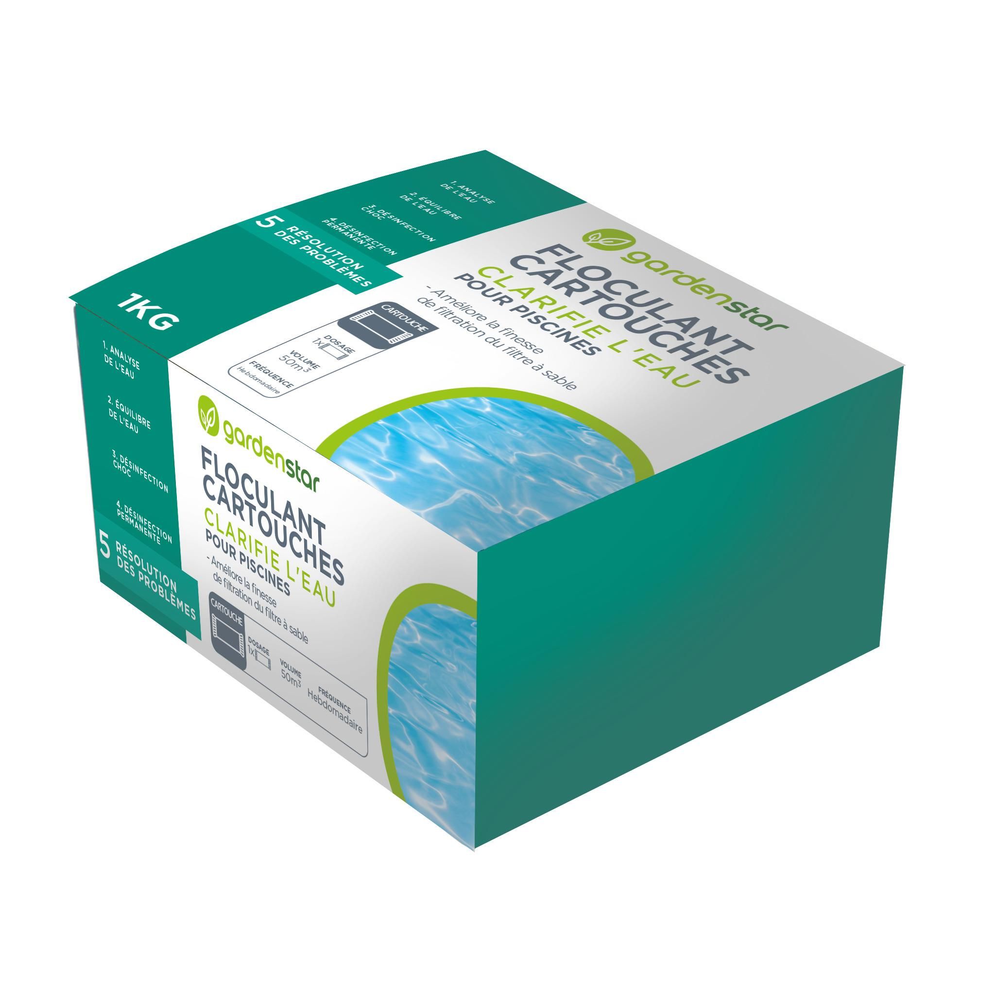 GARDENSTAR Floculant cartouch x8 125g