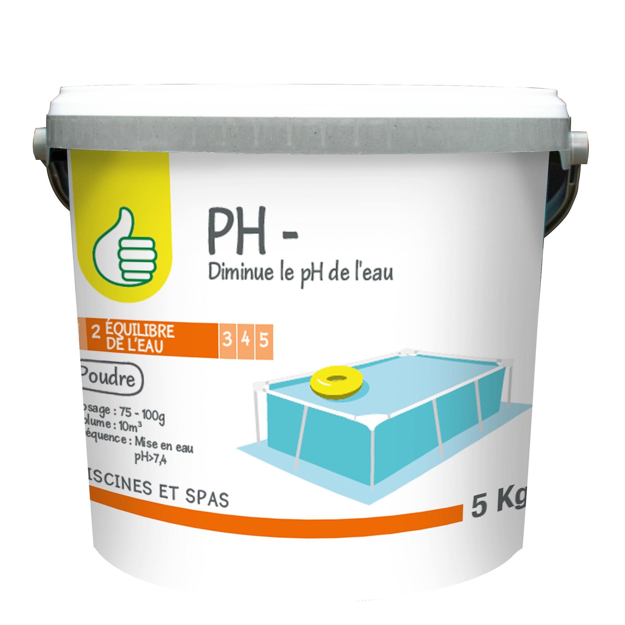 POUCE PH - diminue le PH de l'eau poudre 5kg