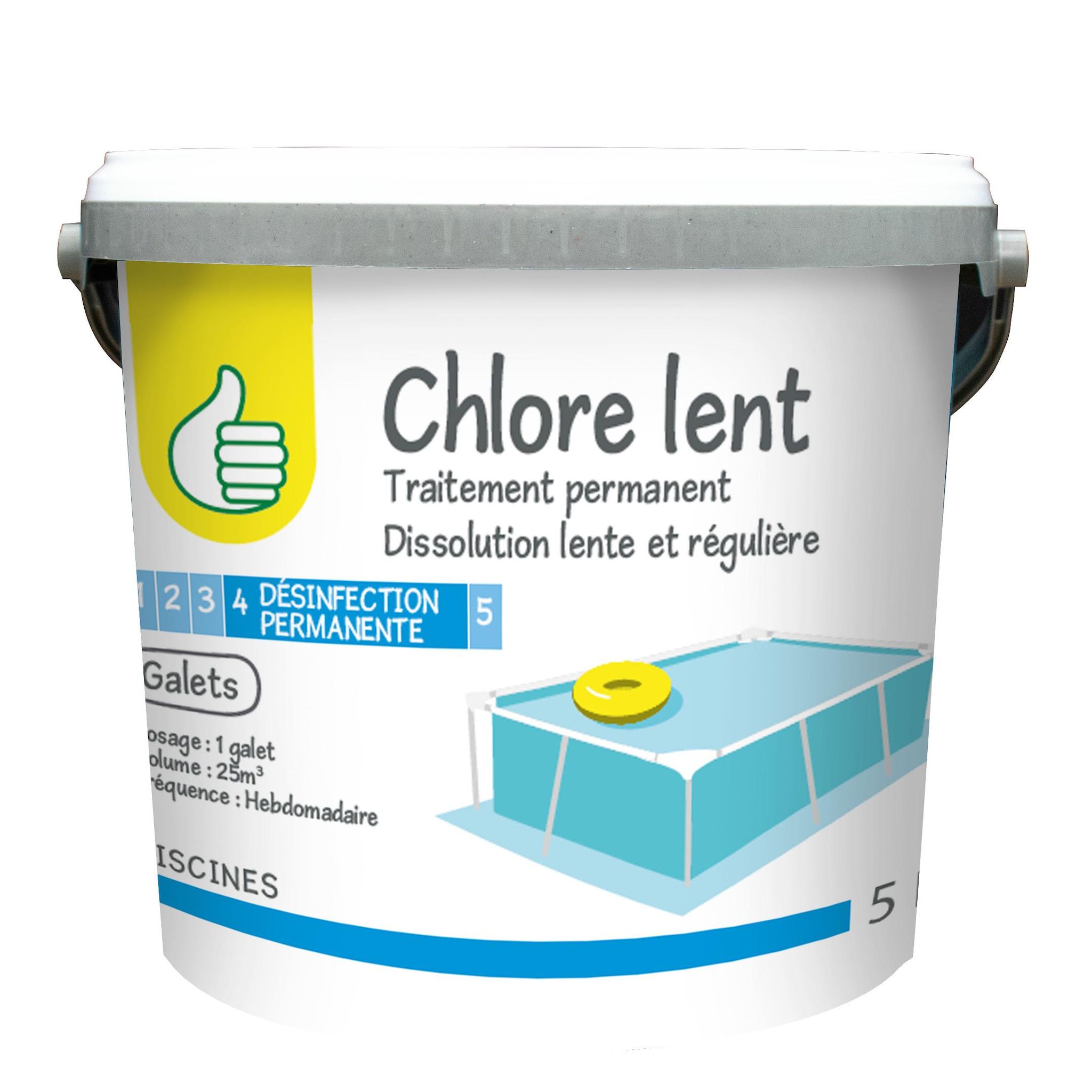 POUCE Chlore lent en galets 5kg