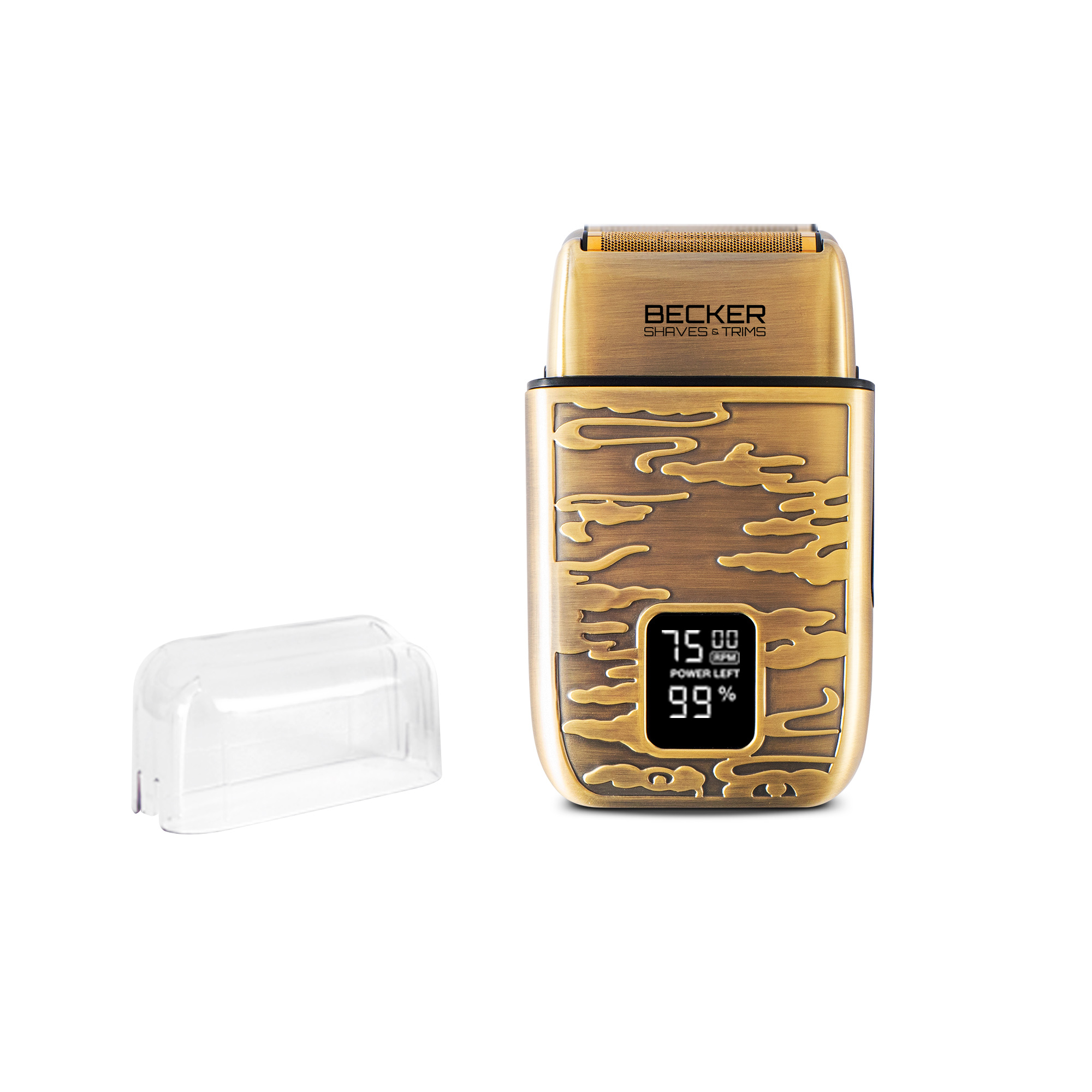 Voir la diapositive 2 : BECKER SHAVES & TRIMS Kit tondeuse et rasoir sans fil BARBER LAB2 - Or