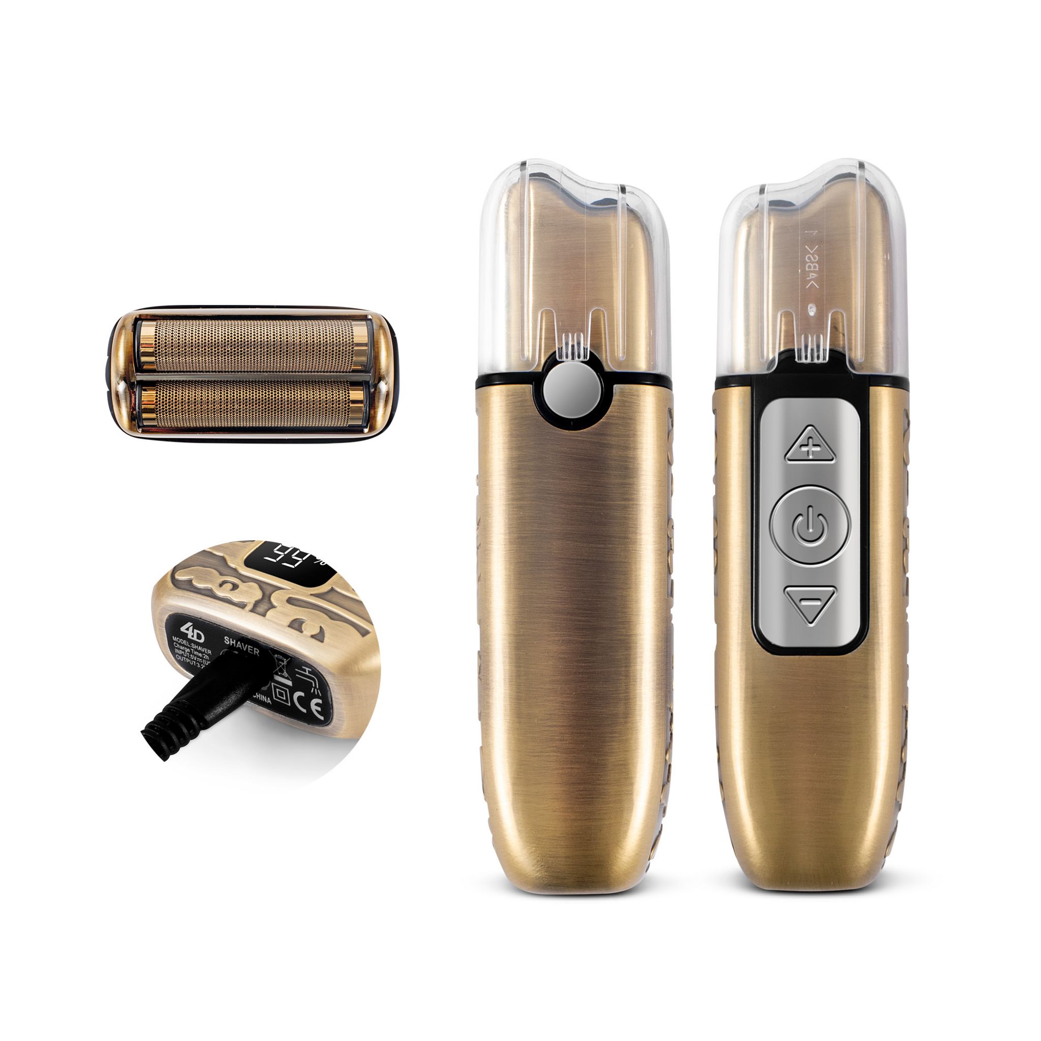 Voir la diapositive 4 : BECKER SHAVES & TRIMS Kit tondeuse et rasoir sans fil BARBER LAB2 - Or