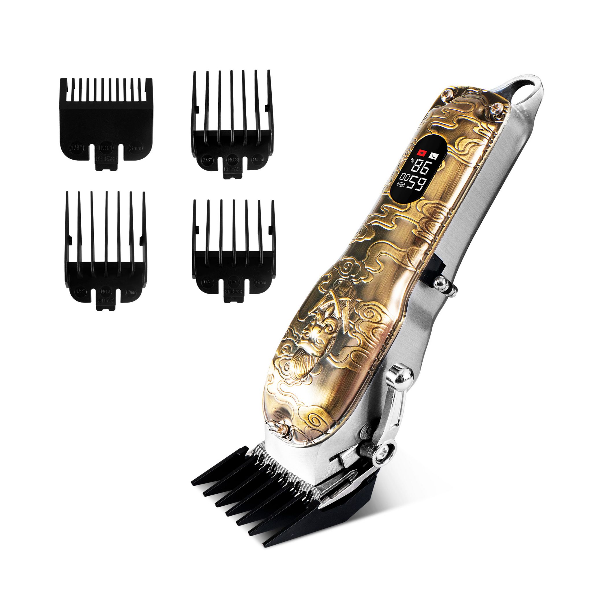 Voir la diapositive 9 : BECKER SHAVES & TRIMS Kit tondeuse et rasoir sans fil BARBER LAB2 - Or