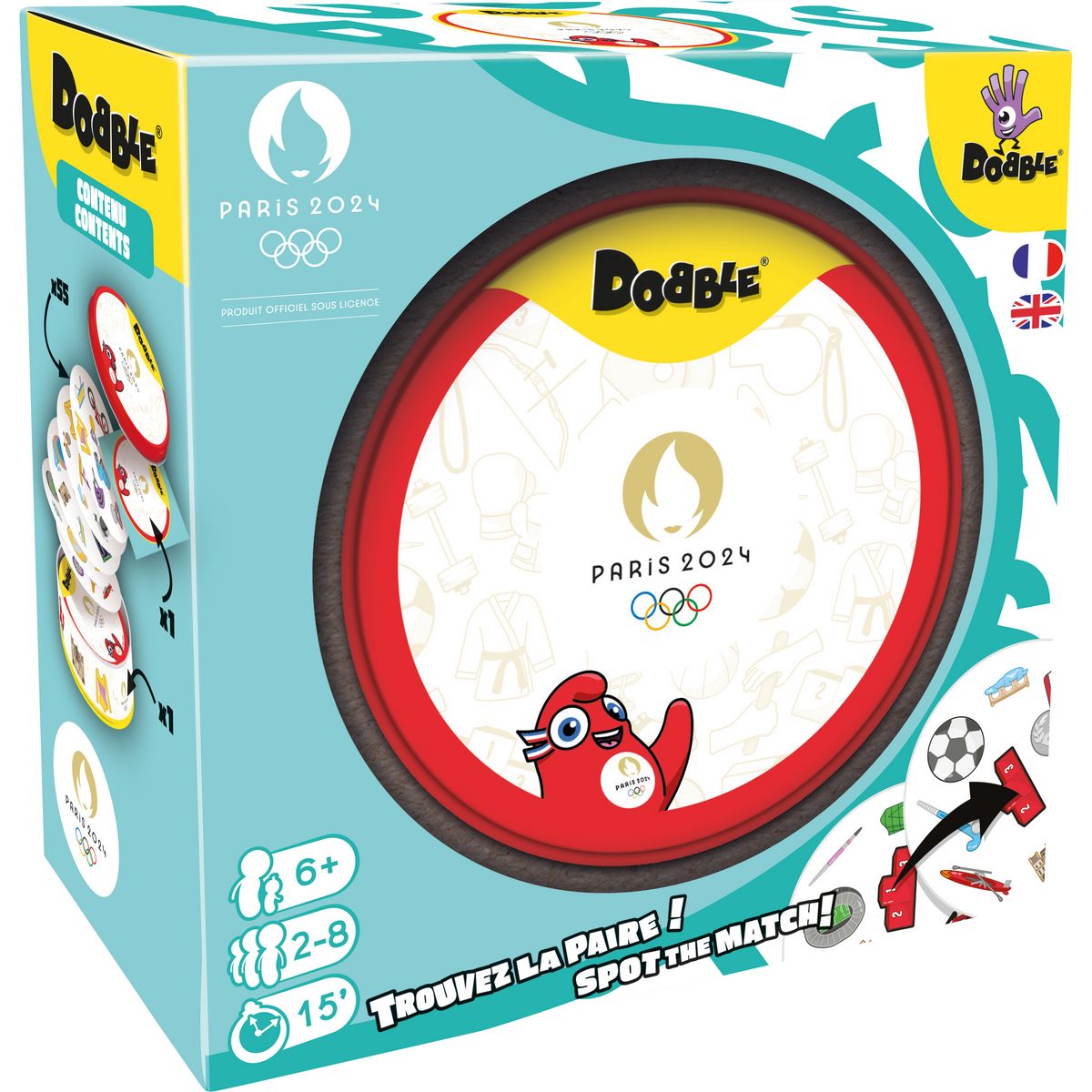 ASMODEE Jeu Dobble Jeux Olympiques Paris 2024