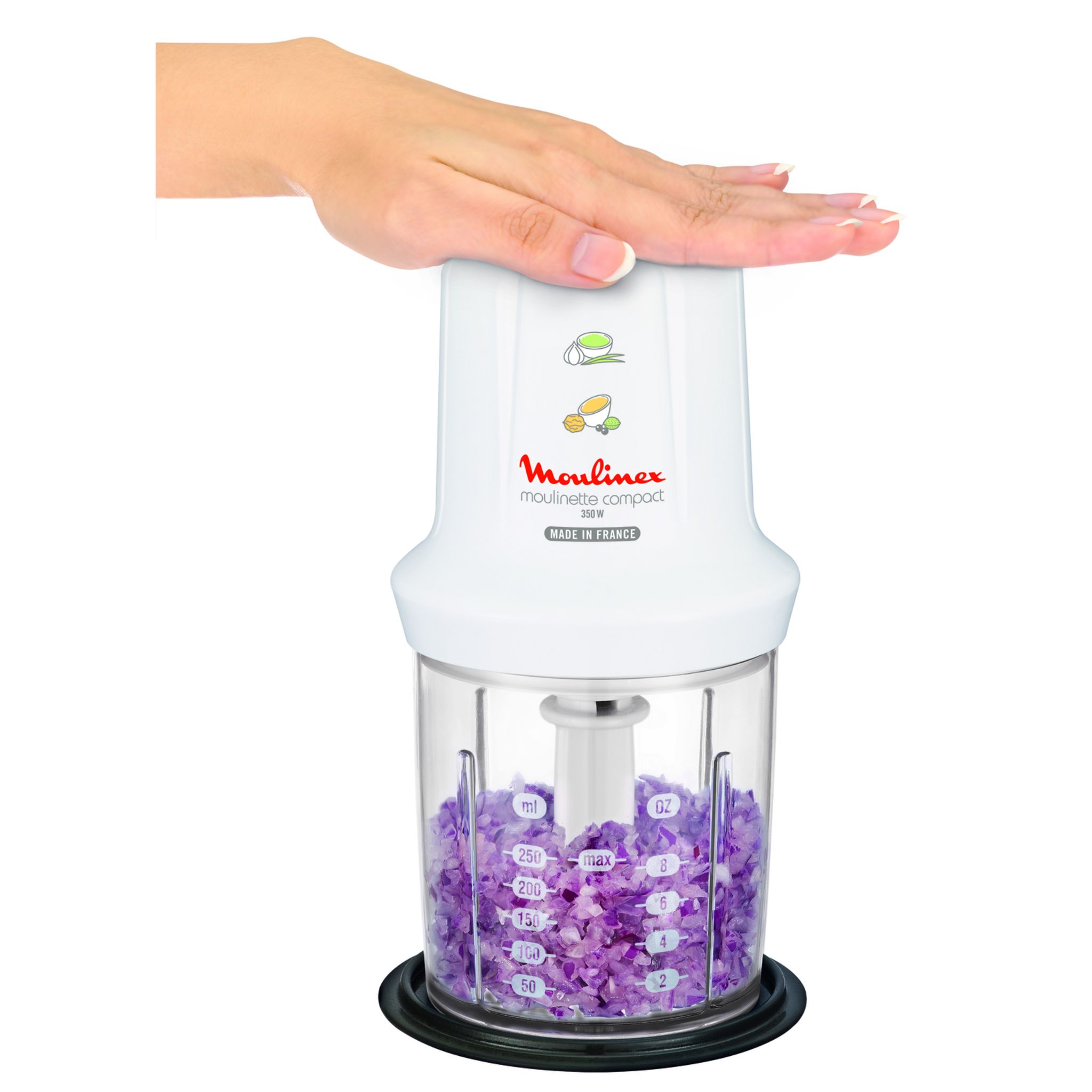 Voir la diapositive 5 : MOULINEX Hachoir électrique DJ305110 - Blanc