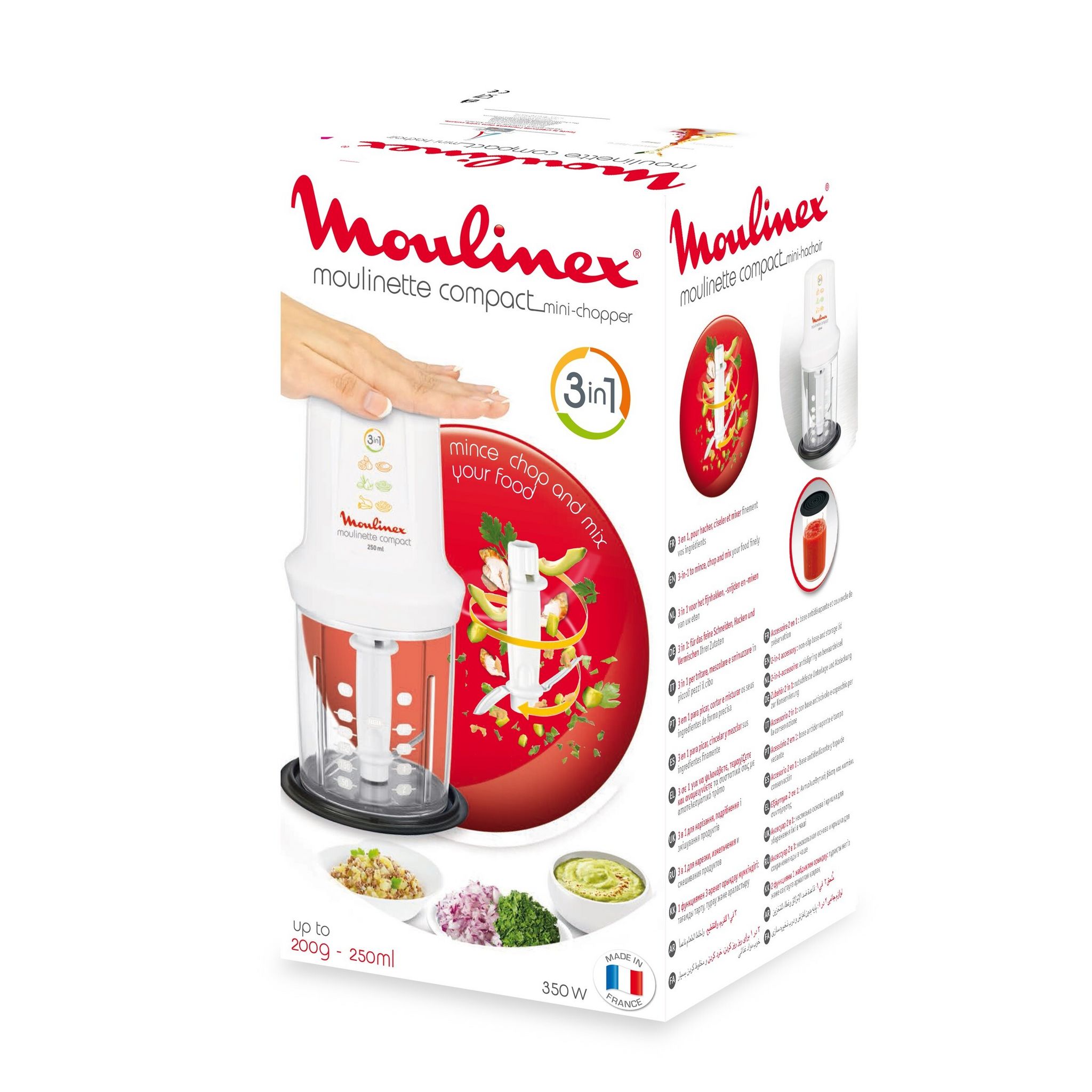 Voir la diapositive 3 : MOULINEX Hachoir électrique DJ305110 - Blanc