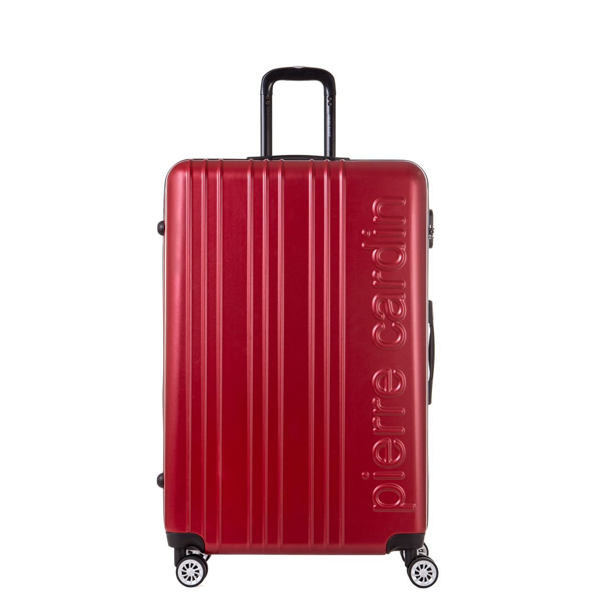 PIERRE CARDIN Valise cabine rigide 55 cm 8 roues - rouge