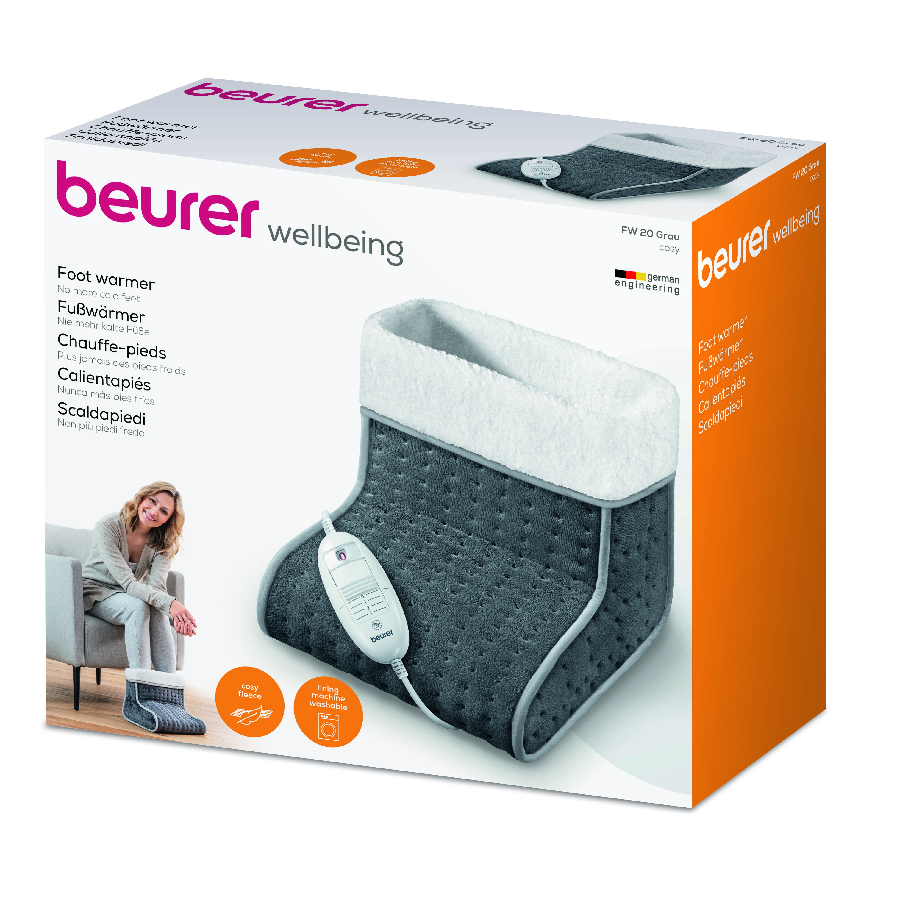 Voir la diapositive 2 : BEURER Chauffe pieds FW20 - Gris