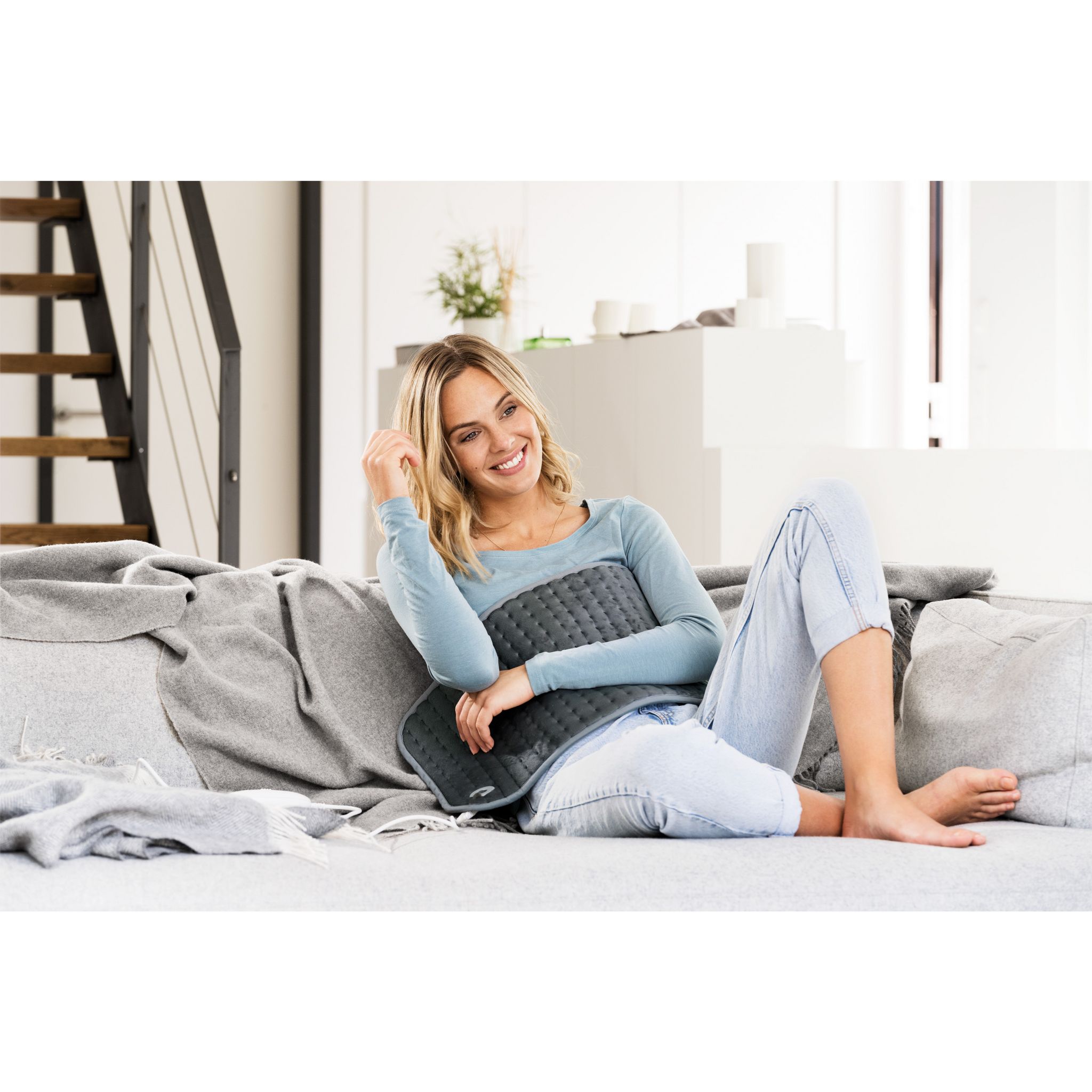 Voir la diapositive 2 : BEURER Coussin chauffant HK123 - Gris