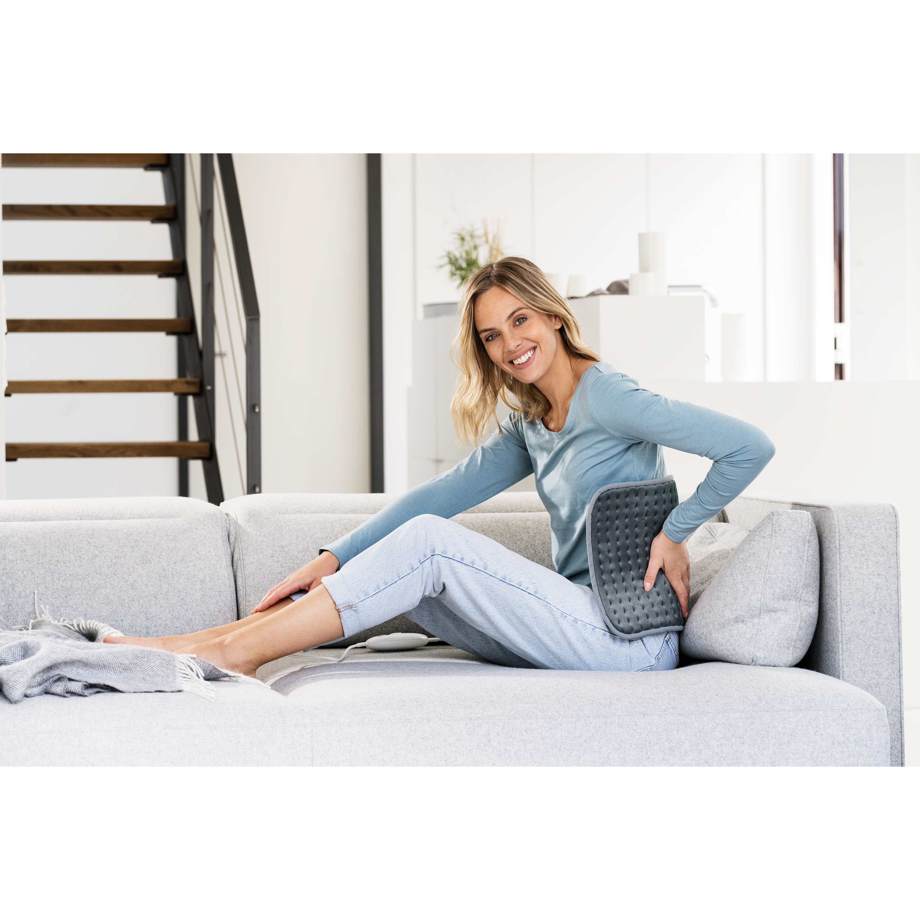 Voir la diapositive 3 : BEURER Coussin chauffant HK123 - Gris
