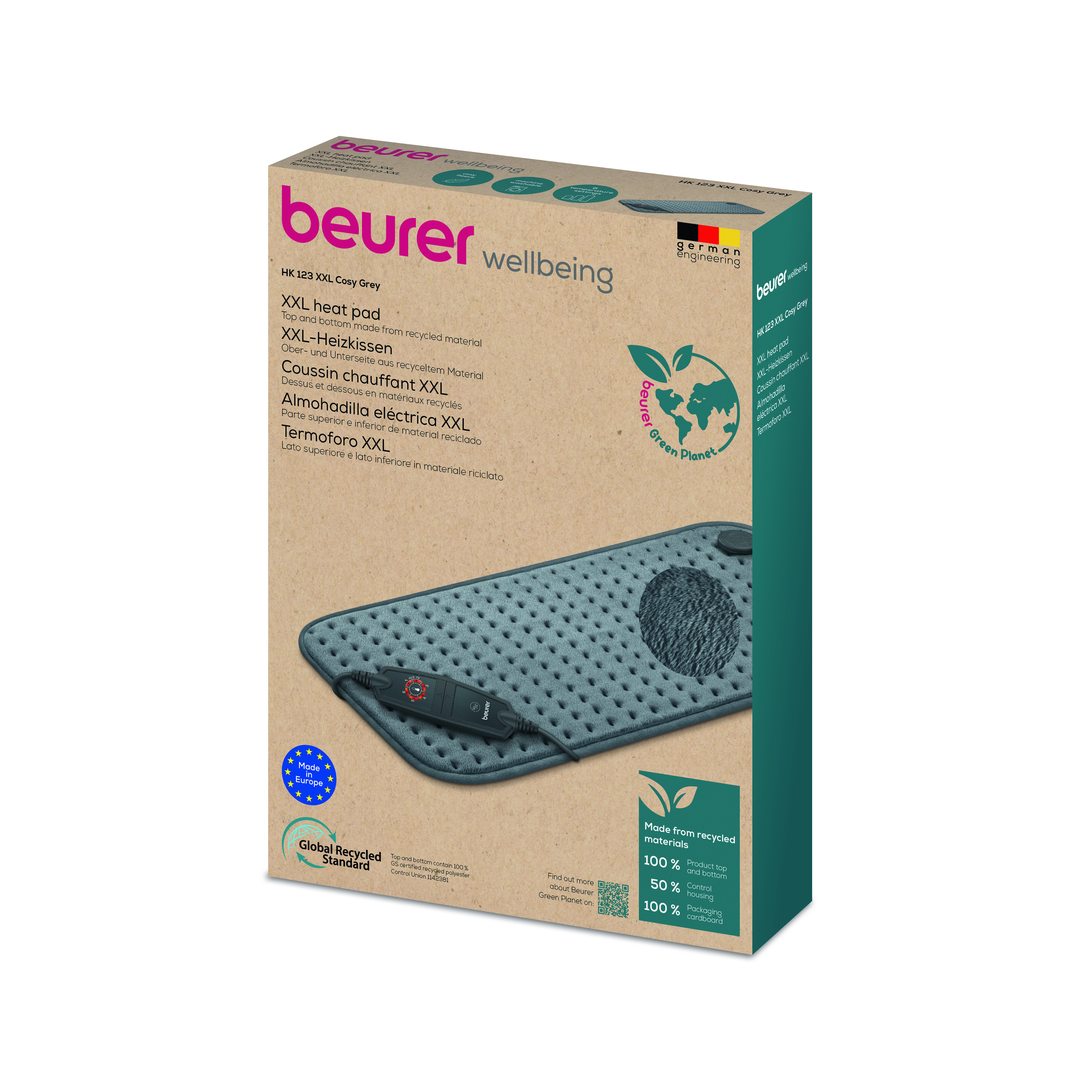 Voir la diapositive 6 : BEURER Coussin chauffant HK123 - Gris