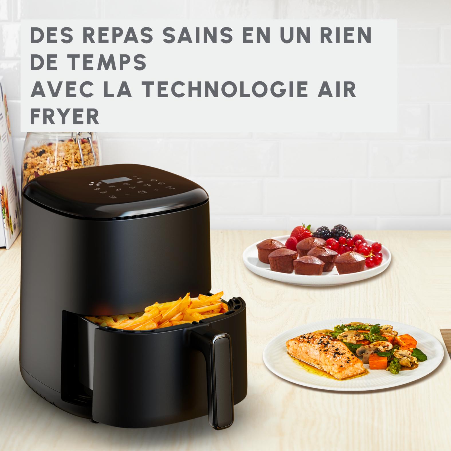 Voir la diapositive 3 : MOULINEX Friteuse électrique sans huile à air chaud Easy Fry EZ145820 - Noir